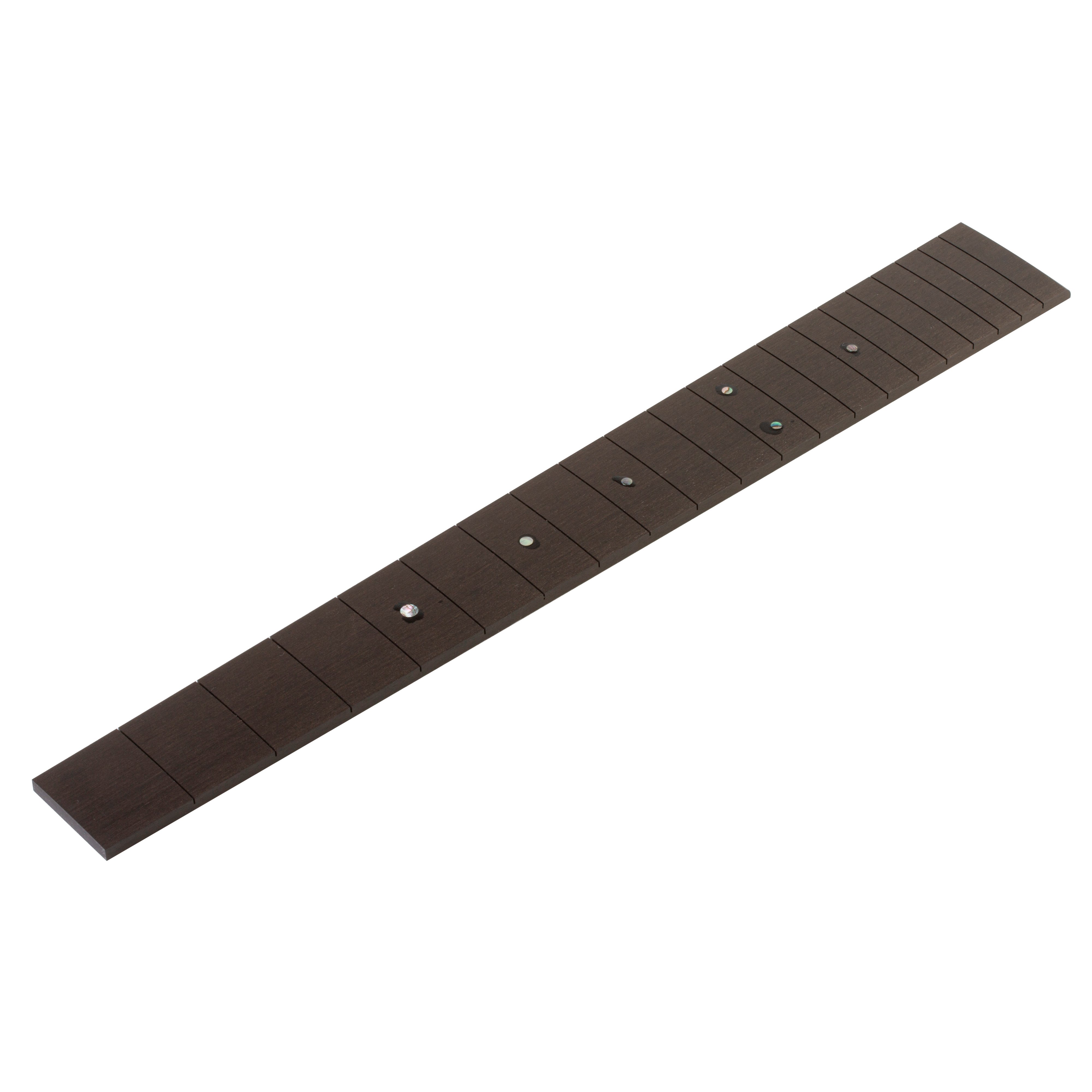 Ebony Custom Shop Fingerboard, 18-style Ab Inlay, 25.4", 1-11/16" N, 2-1/8" S