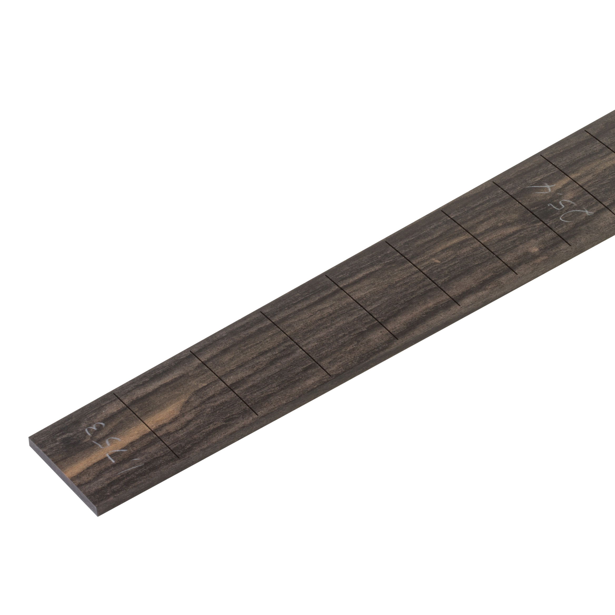 Striped Ebony Custom Shop Fingerboard, 25.4", 1-3/4" N, 2-7/64" S