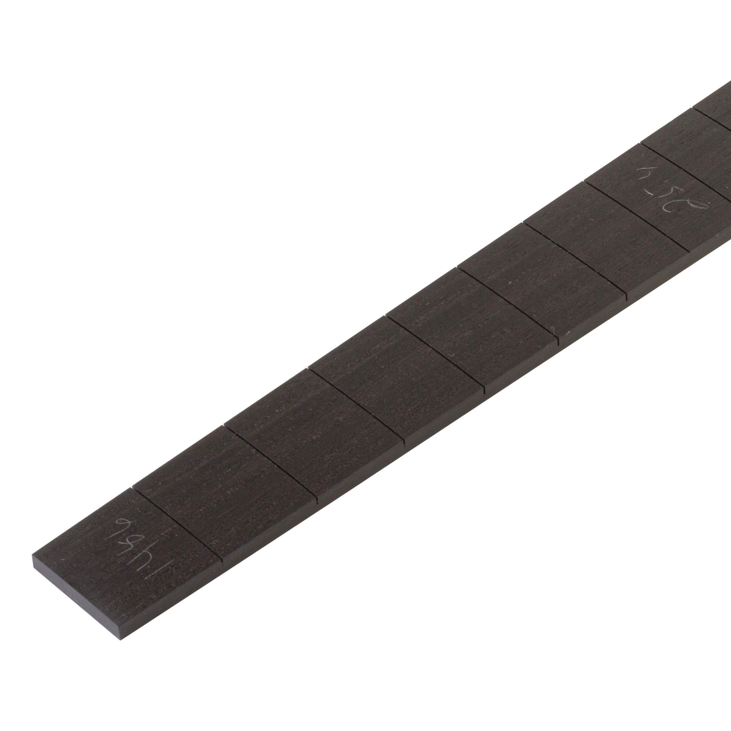 Ebony Custom Shop Fingerboard, 25.4", 1-1/2" N, 1-15/16" S