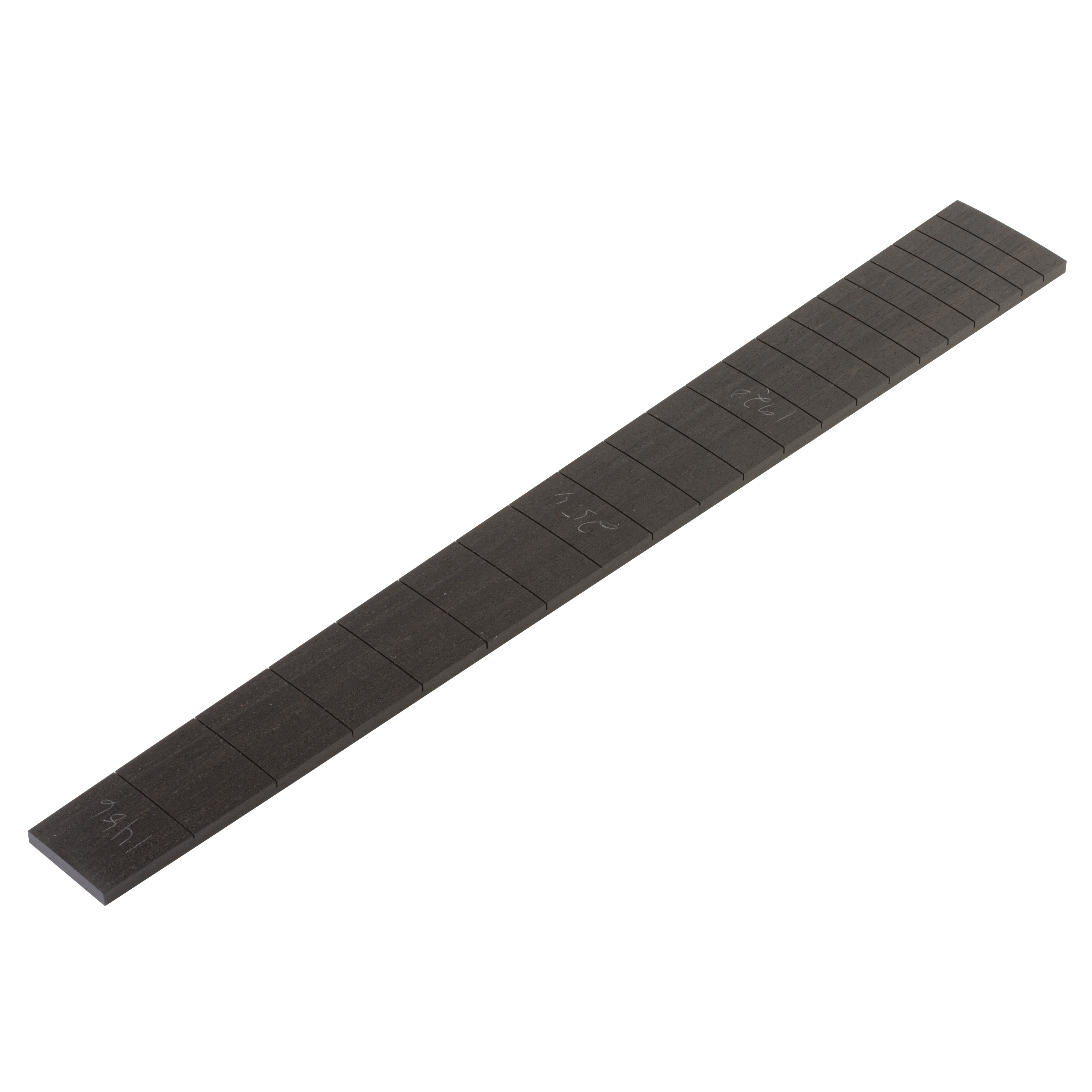 Ebony Custom Shop Fingerboard, 25.4", 1-1/2" N, 1-15/16" S