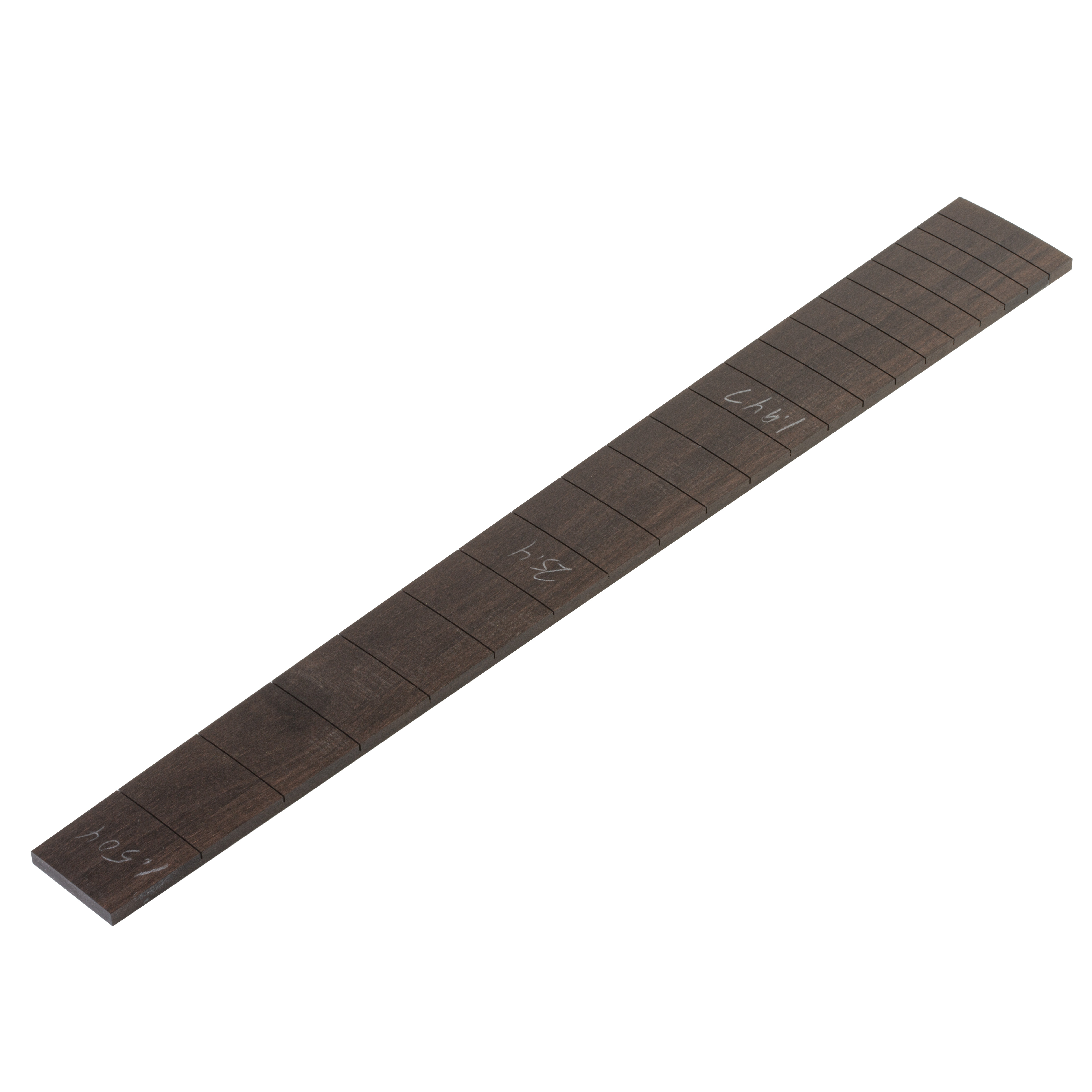 Ebony Custom Shop Fingerboard, 25.4", 1-1/2" N, 1-61/64" S