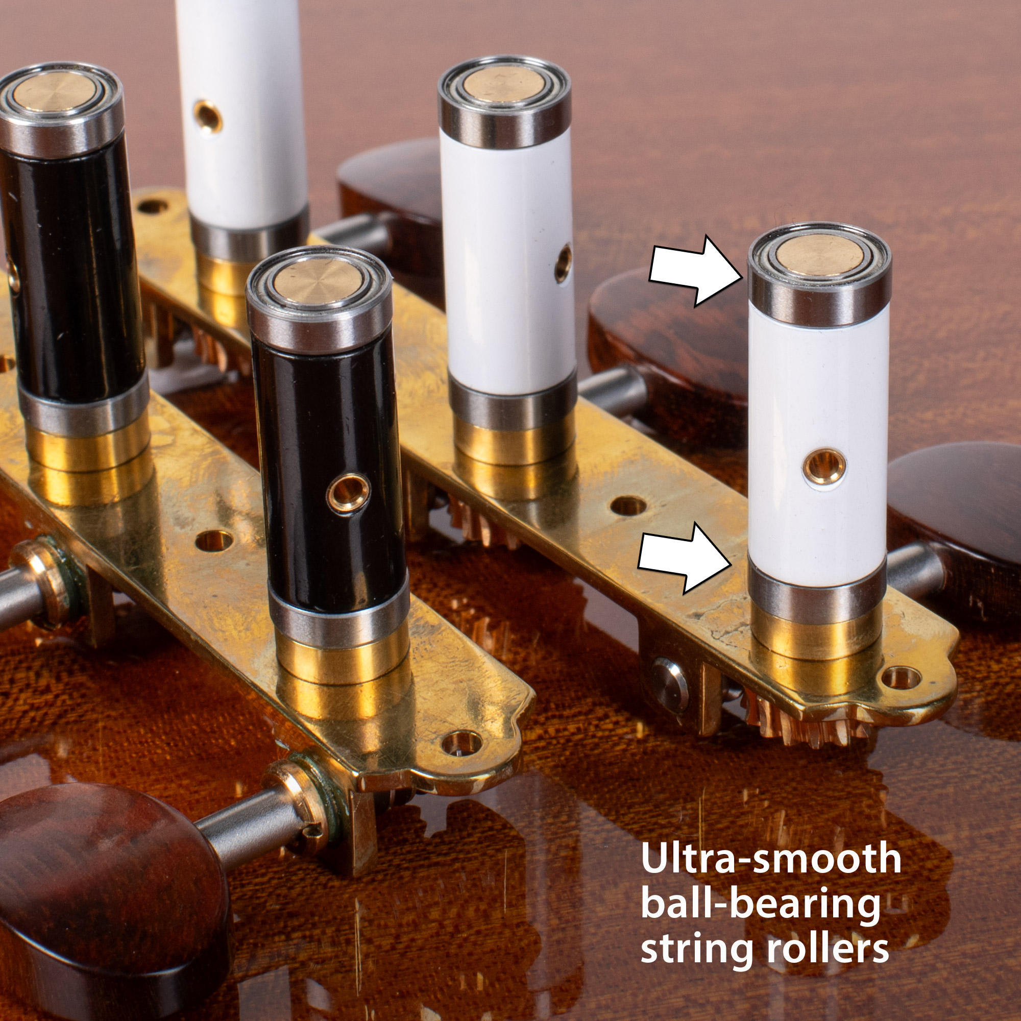 Sloane Classical Guitar Tuners with Pearloid Knobs and Leaf Sloane Classical Guitar Tuners with Pearloid Knobs and Leaf