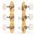 Sloane Classical Guitar Tuners with Ivoroid Knobs and Deco Baseplates, Bright Brass, White Rollers