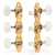 Sloane Classical Guitar Tuners with Pearloid Knobs and Deco Baseplates, Bright Brass, White Rollers