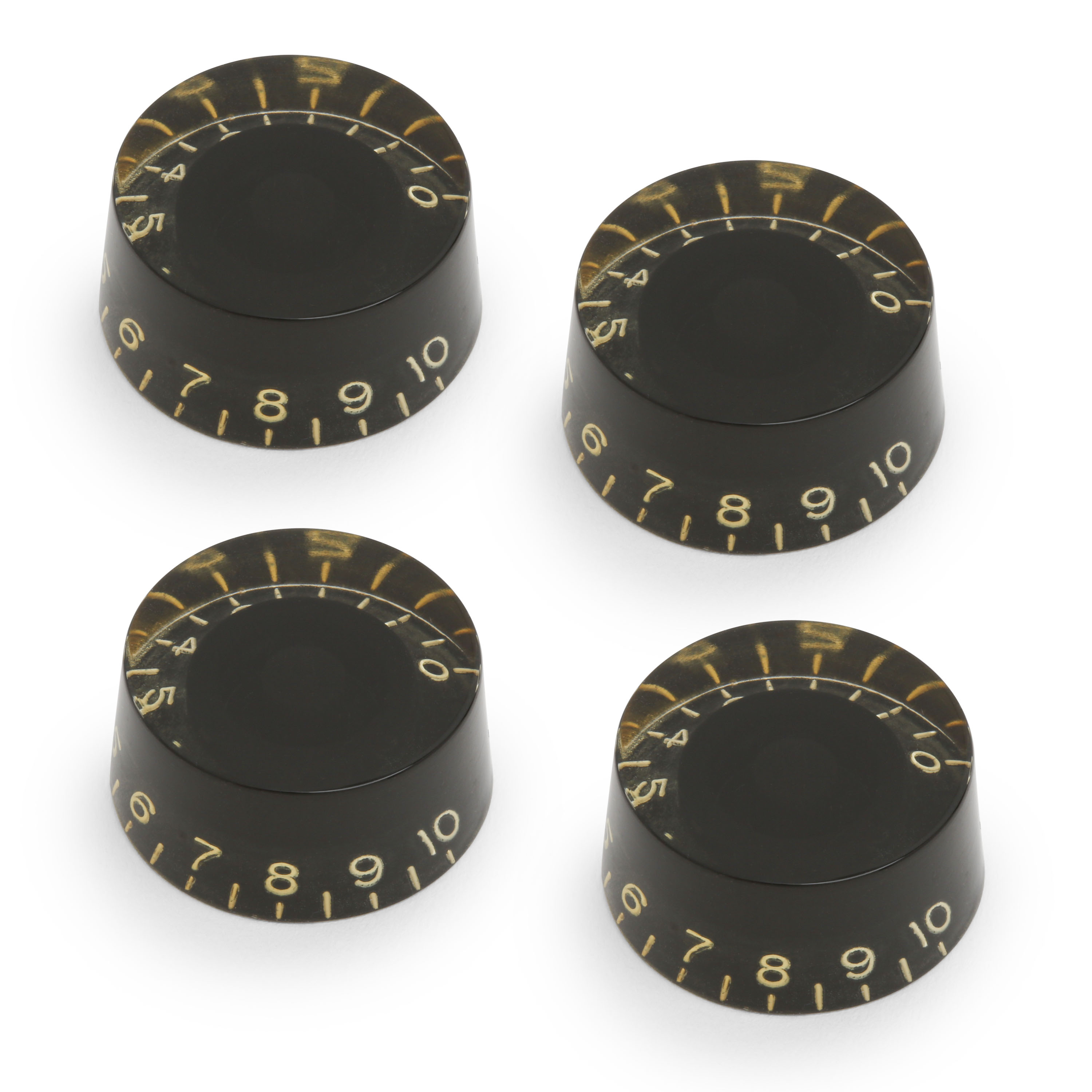 GuitarSlinger Aged Speed Knobs, Set of 4, Aged Black