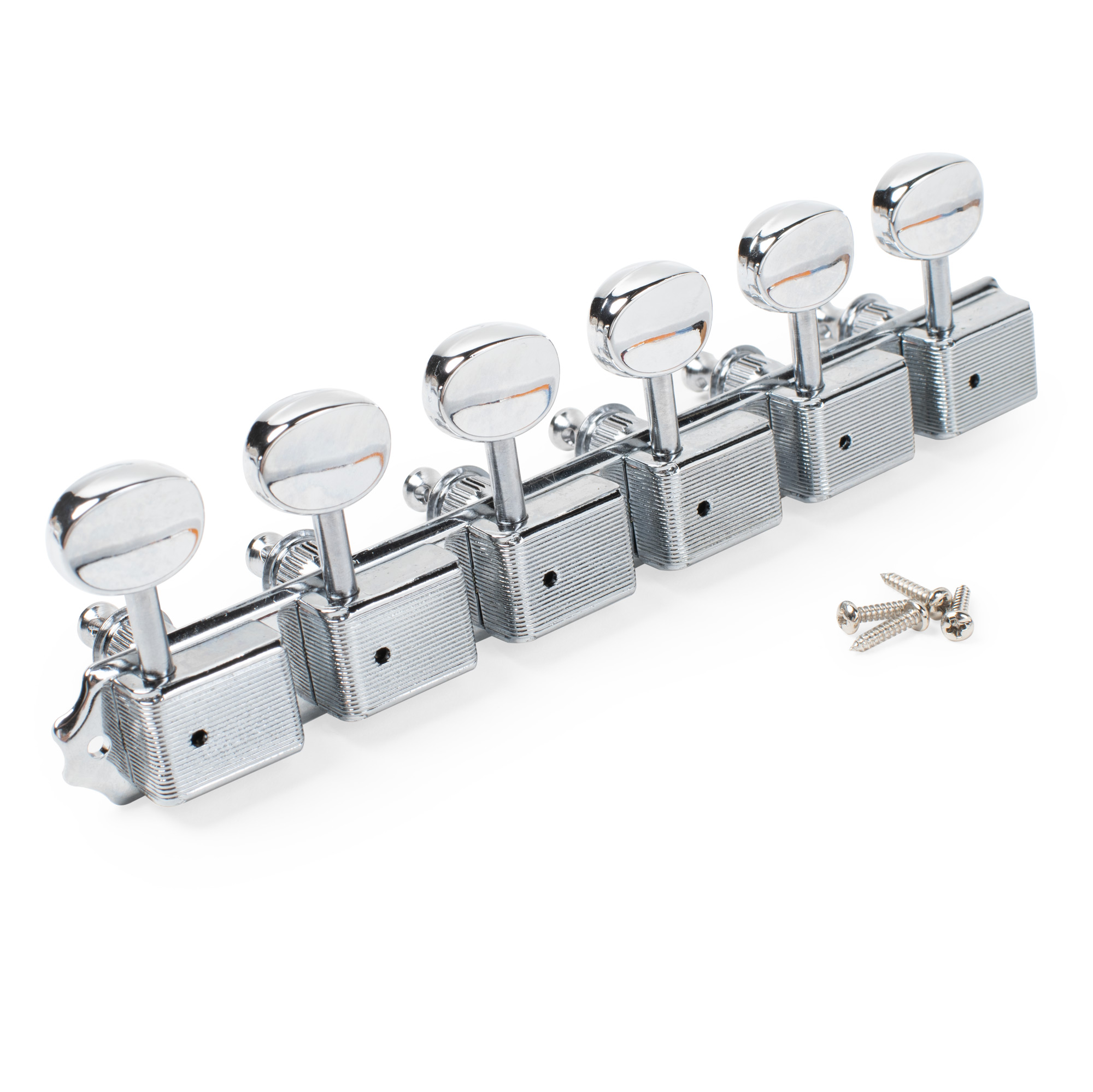 StewMac 6-On-Plate Tuners, Chrome StewMac 6-On-Plate Tuners, Chrome