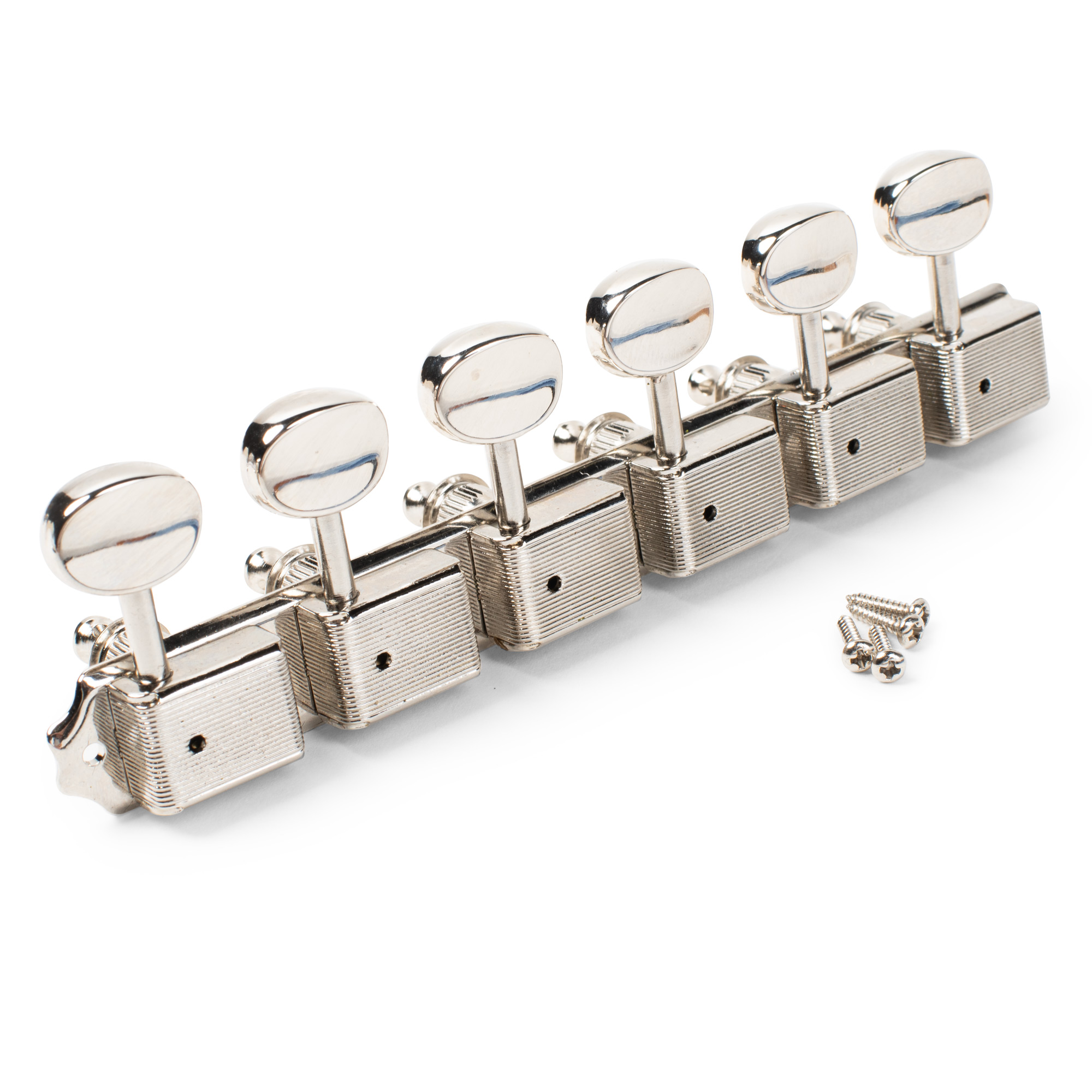 StewMac 6-On-Plate Tuners, Nickel StewMac 6-On-Plate Tuners, Nickel