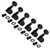 StewMac 6-In-Line Tuners with Oval Knob, Black