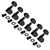 StewMac 6-In-Line Tuners with Large Schaller-style Knob, Black