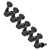 StewMac 6-In-Line Tuners with Small Schaller-style Knob, Black
