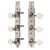 Golden Age 1919 Restoration Guitar Tuners with Ivoroid Knobs for Slotted Pegheads, Bright Nickel