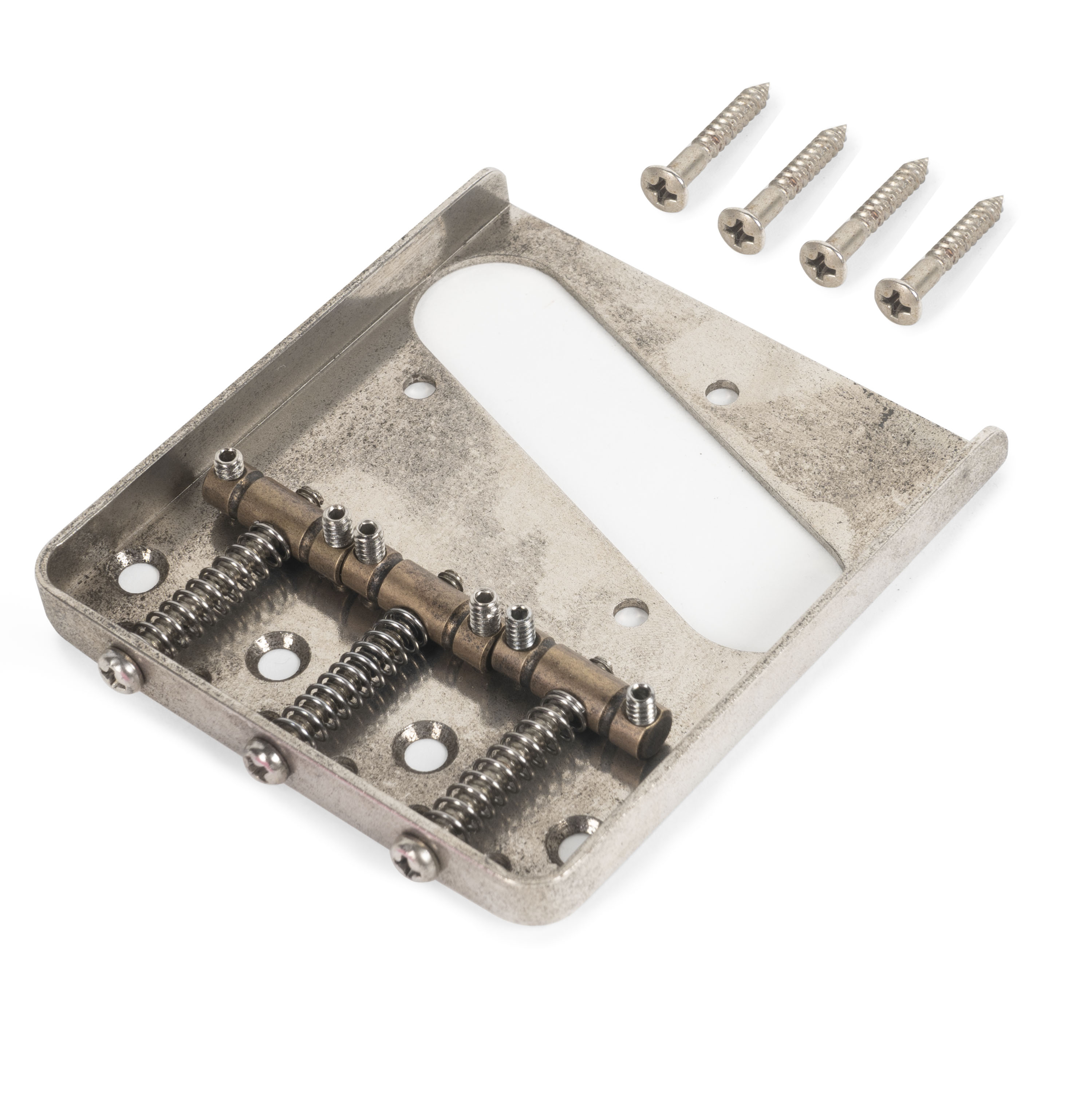 GuitarSlinger Cryocated Aged Bridge for Tele - StewMac GuitarSlinger Cryocated Aged Bridge for Tele - StewMac