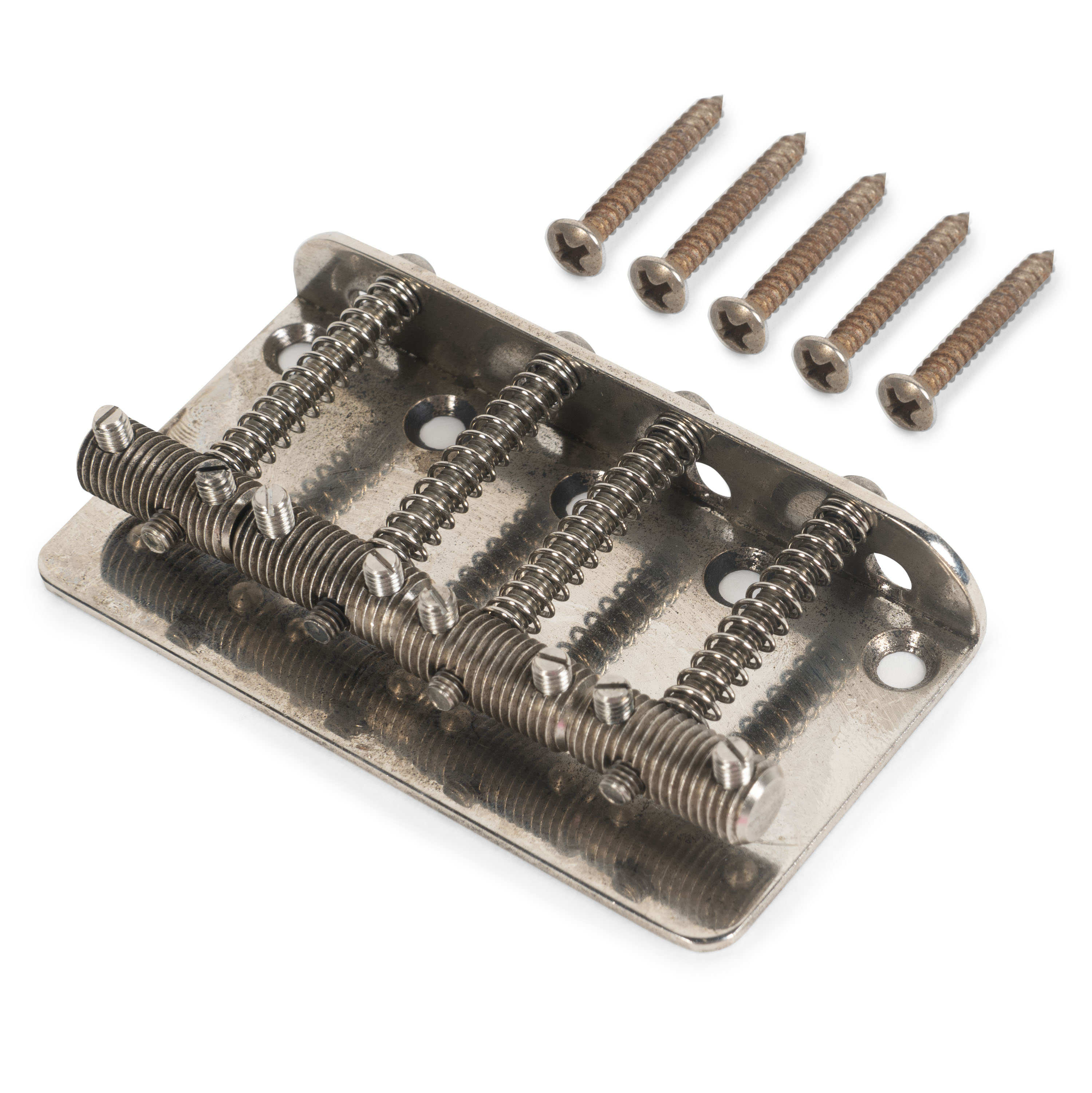 GuitarSlinger Cryocated Aged 4-String Bass Bridge with Threaded Rod ...