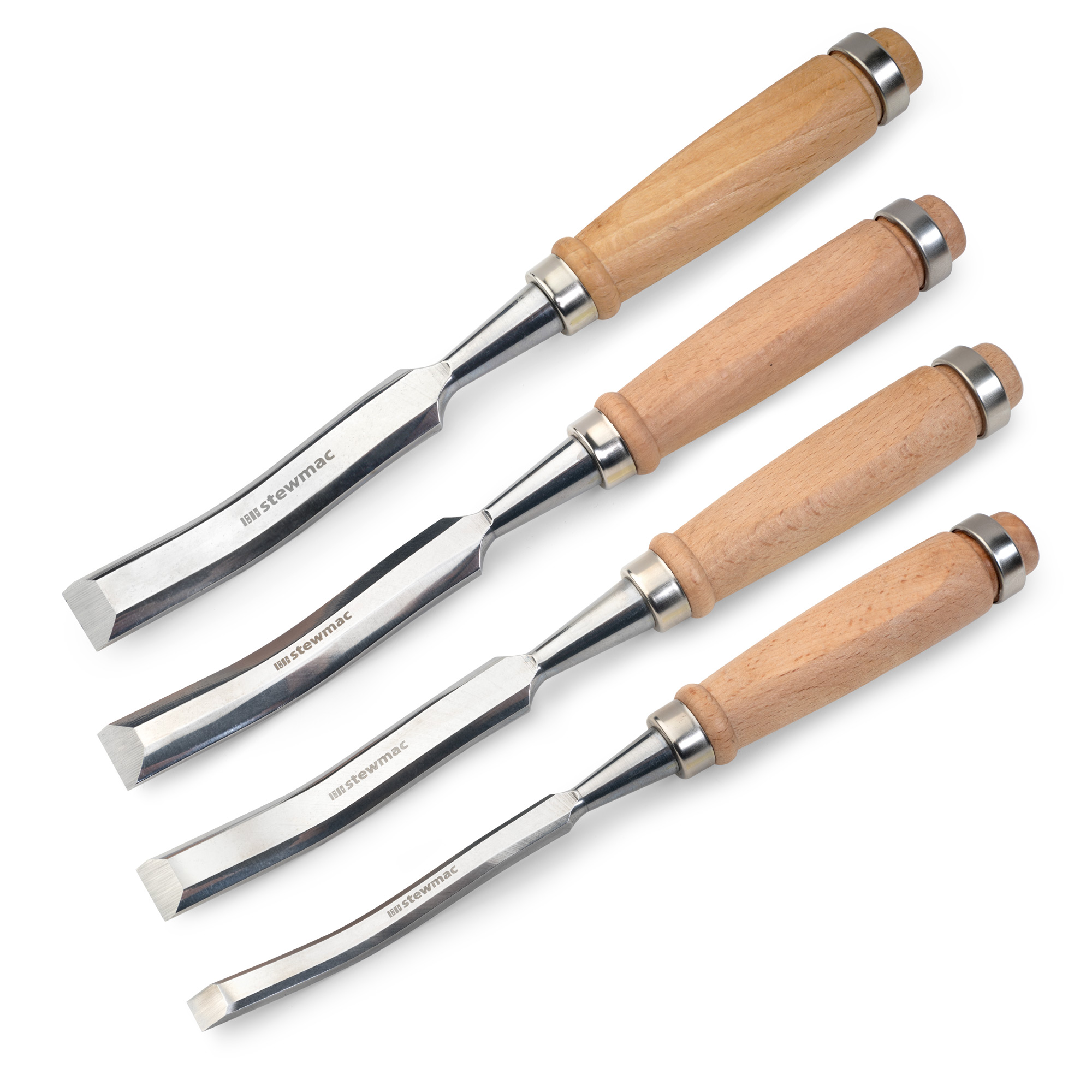 StewMac Curved Guitar Brace Chisels, Set of 4 StewMac Curved Guitar Brace Chisels, Set of 4