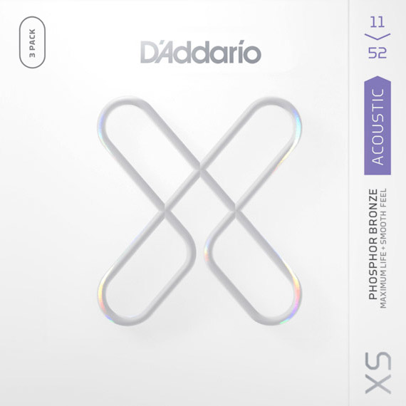 D'Addario XS Phosphor Bronze Acoustic Guitar Strings, 3-pack, Custom Light (XSAPB1152-3P) D'Addario XS Phosphor Bronze Acoustic Guitar Strings, 3-pack, Custom Light (XSAPB1152-3P)