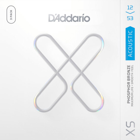 D'Addario XS Phosphor Bronze Acoustic Guitar Strings, 3-pack, Light (XSAPB1253-3P) D'Addario XS Phosphor Bronze Acoustic Guitar Strings, 3-pack, Light (XSAPB1253-3P)