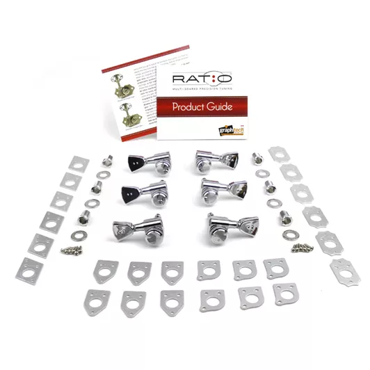 Graph Tech Ratio Electric Locking 3+3 Tuned Machine Heads with Vintage ...