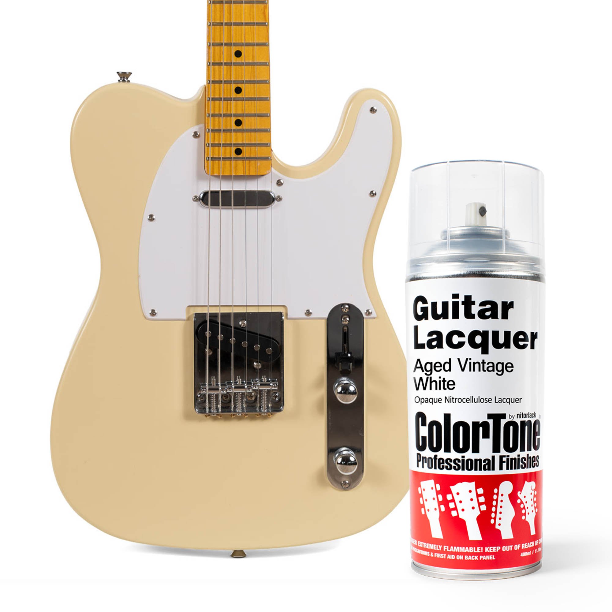 ColorTone Aerosol Guitar Lacquer, Aged Vintage White