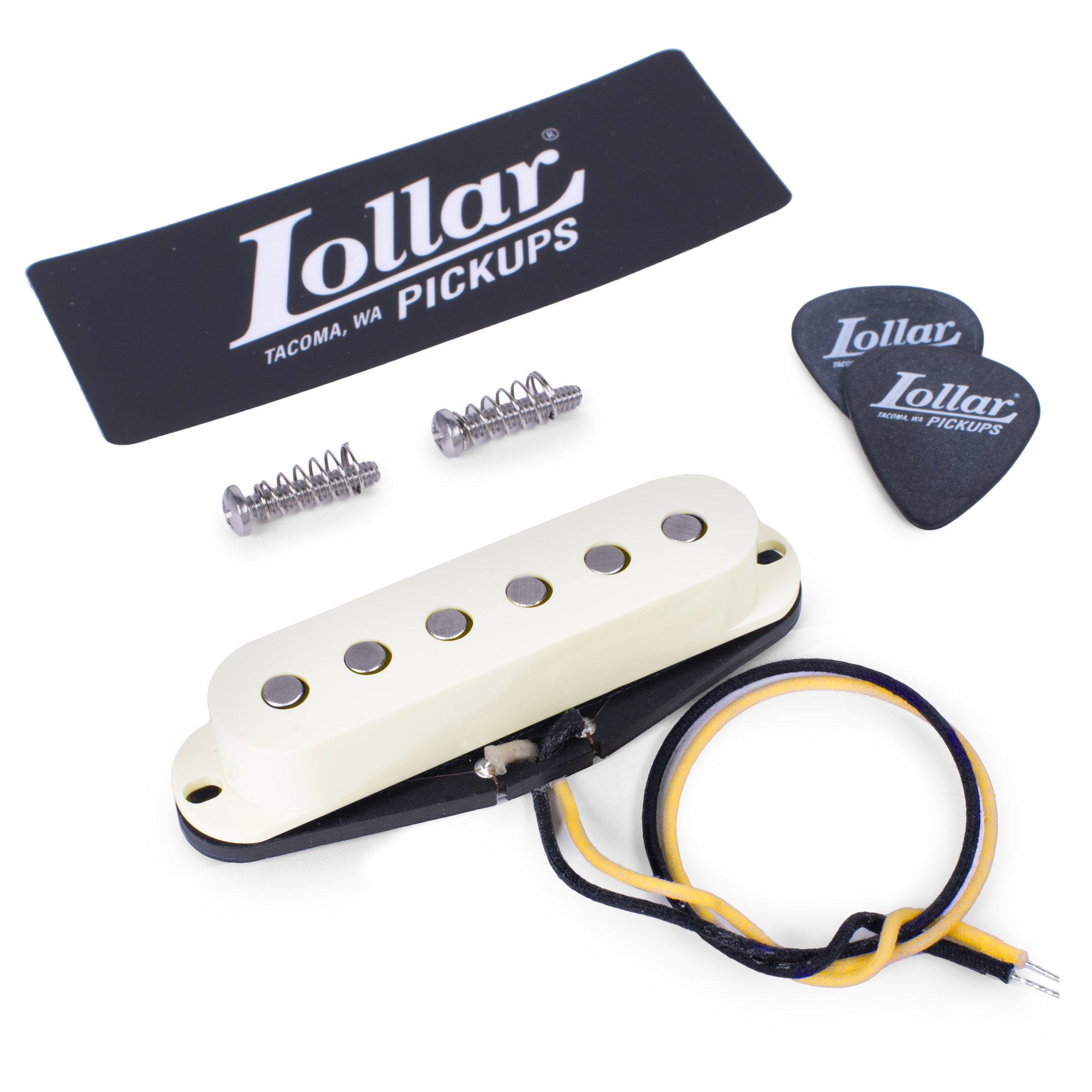 Lollar Pickups for Strat - Exclusively for StewMac, Middle Position, Parchment Cover Lollar Pickups for Strat - Exclusively for StewMac, Middle Position, Parchment Cover