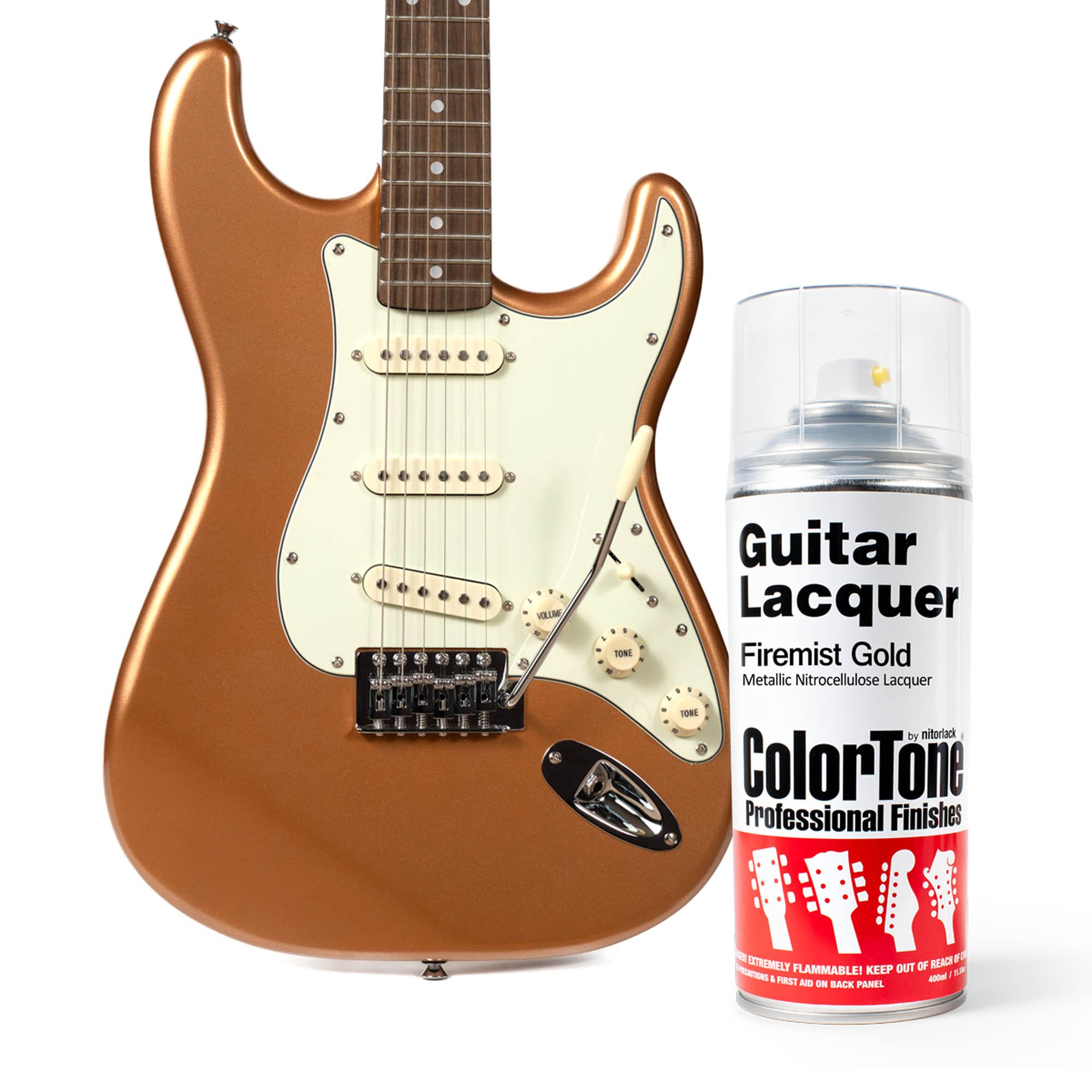 ColorTone Aerosol Guitar Lacquer, Firemist Gold