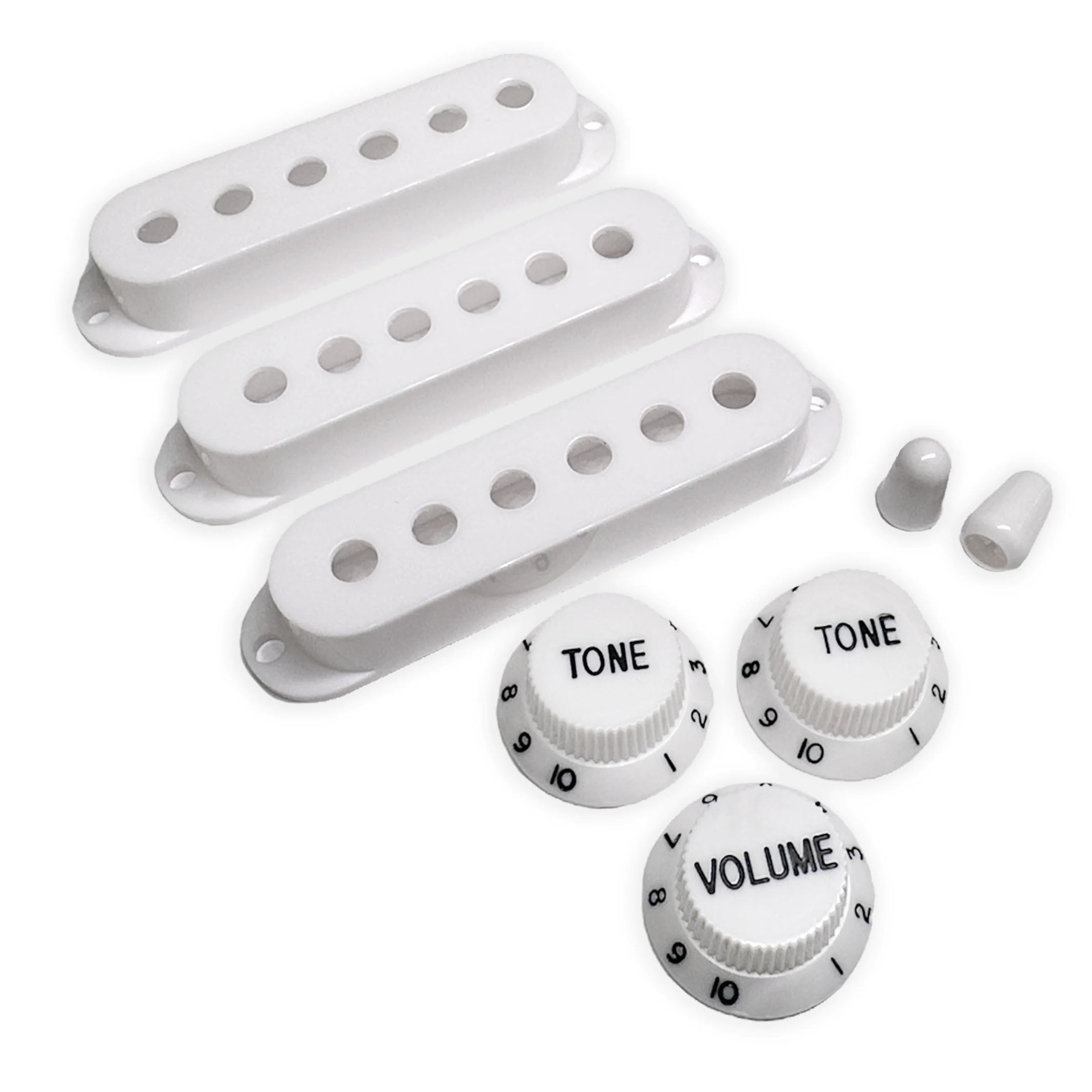  StewMac Knobs + Pickup Cover Set with Vintage Spacing