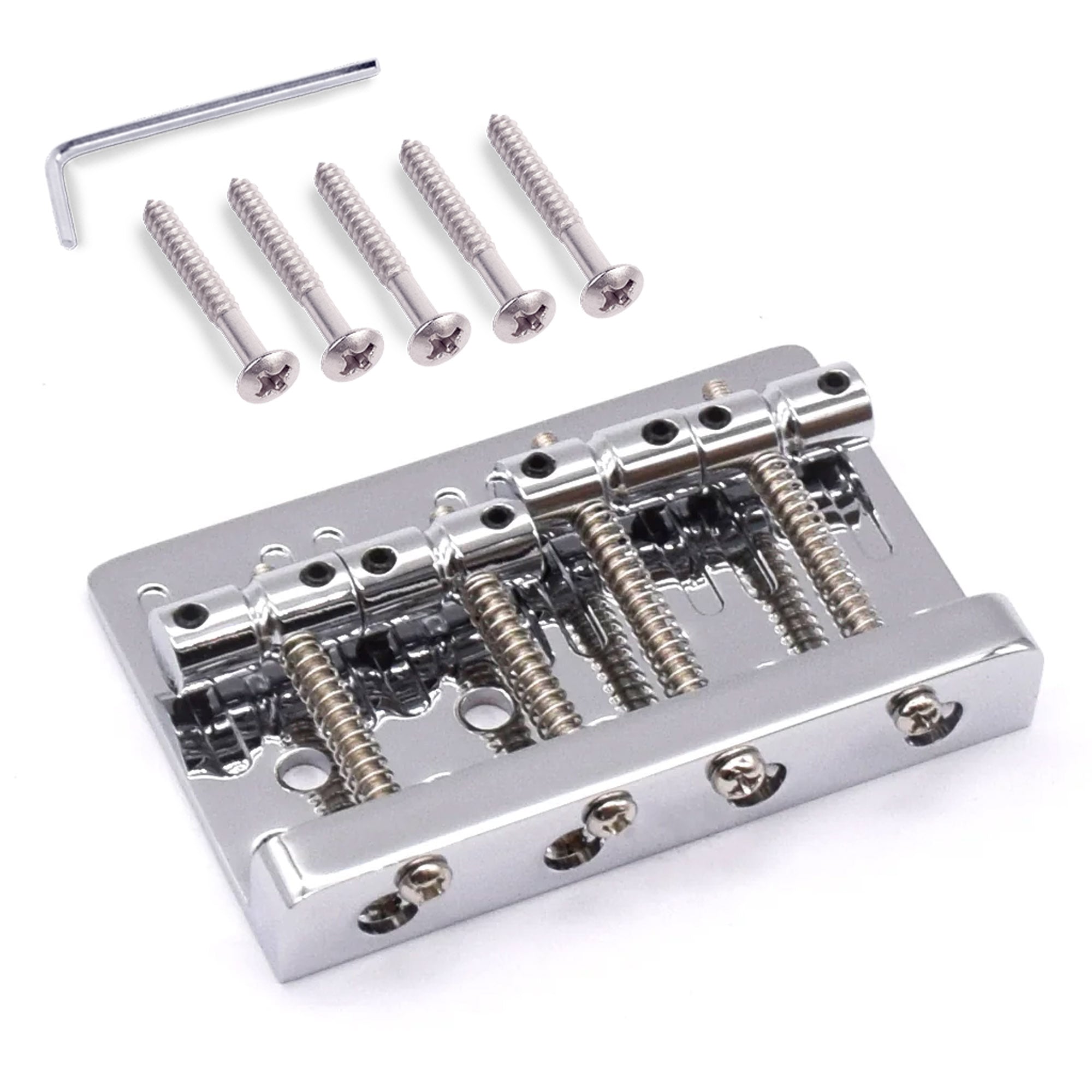 StewMac Dual-Load Bass Bridge, Nickel