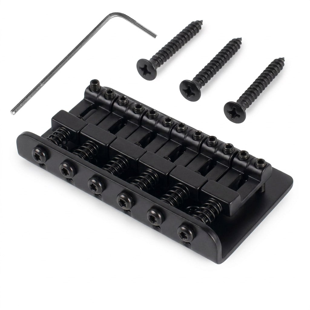StewMac Top-Load Hardtail Bridge, Black