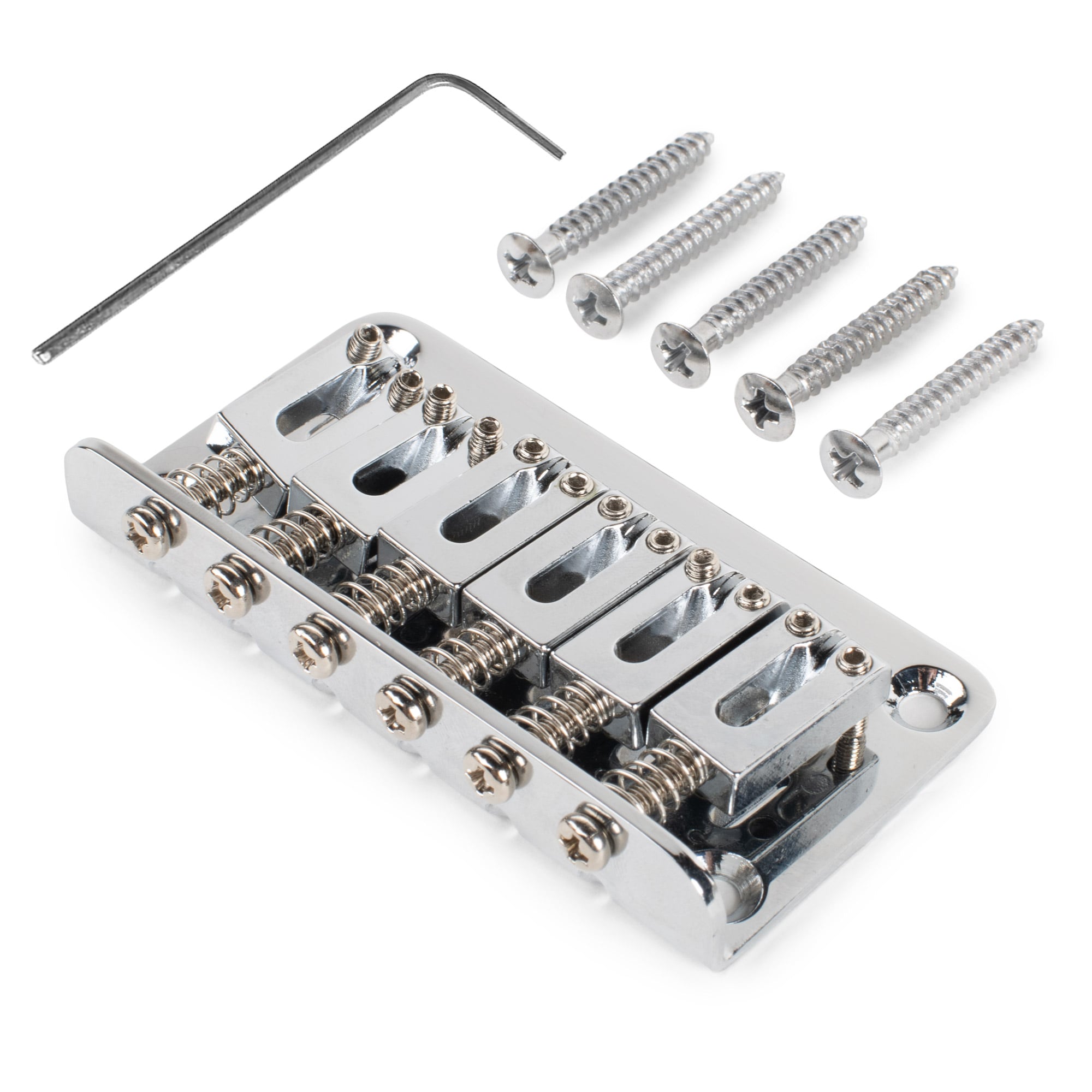 StewMac Dual-Load Hardtail Bridge, Chrome