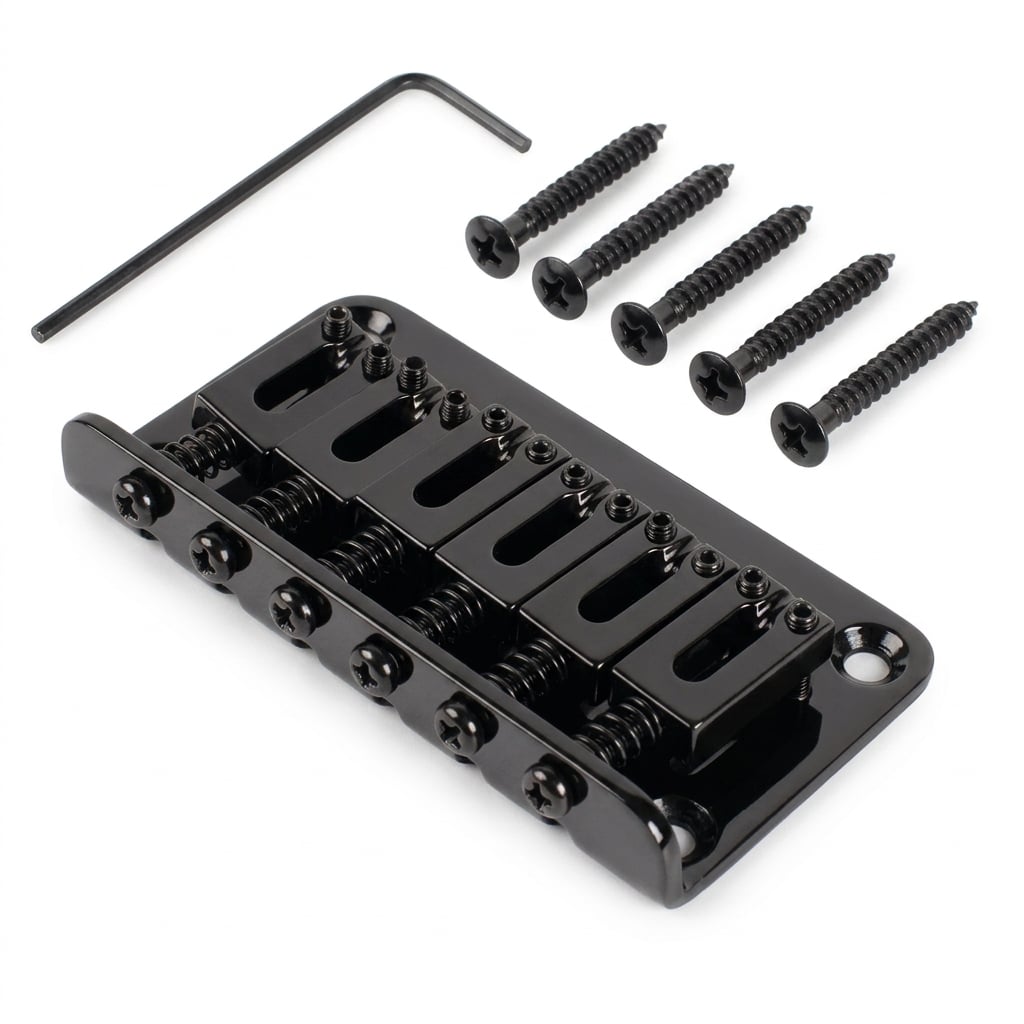 StewMac Dual-Load Hardtail Bridge, Black