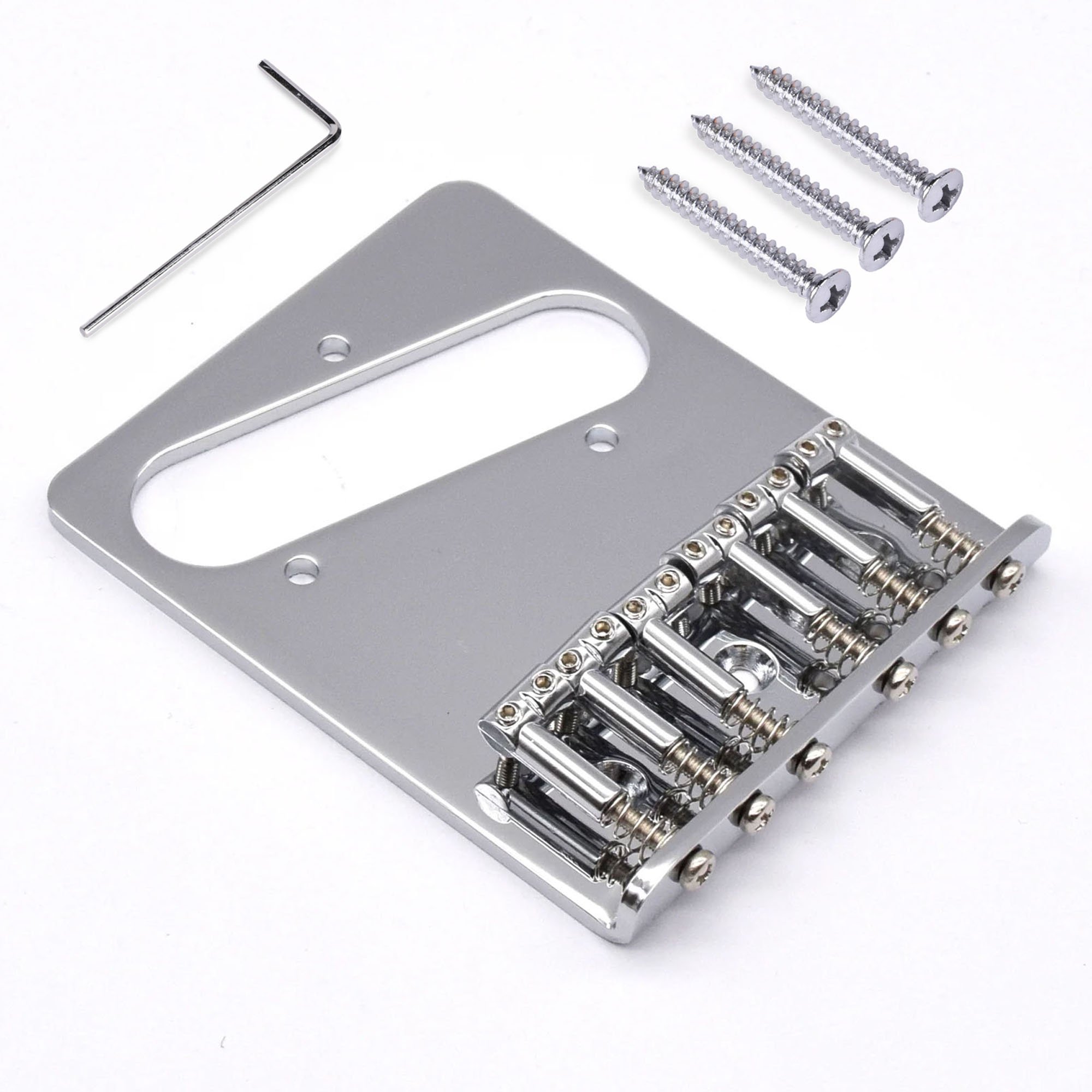 StewMac 6-Saddle Bridge for Tele, Chrome