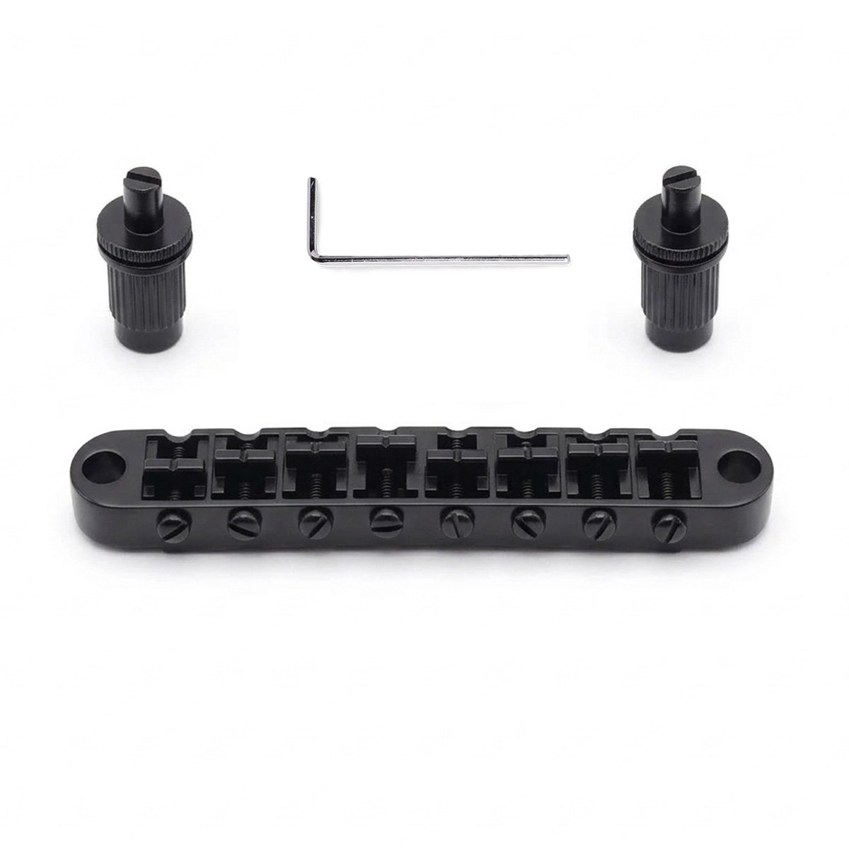 StewMac 8-String Tune-O-Matic Bridge, Black