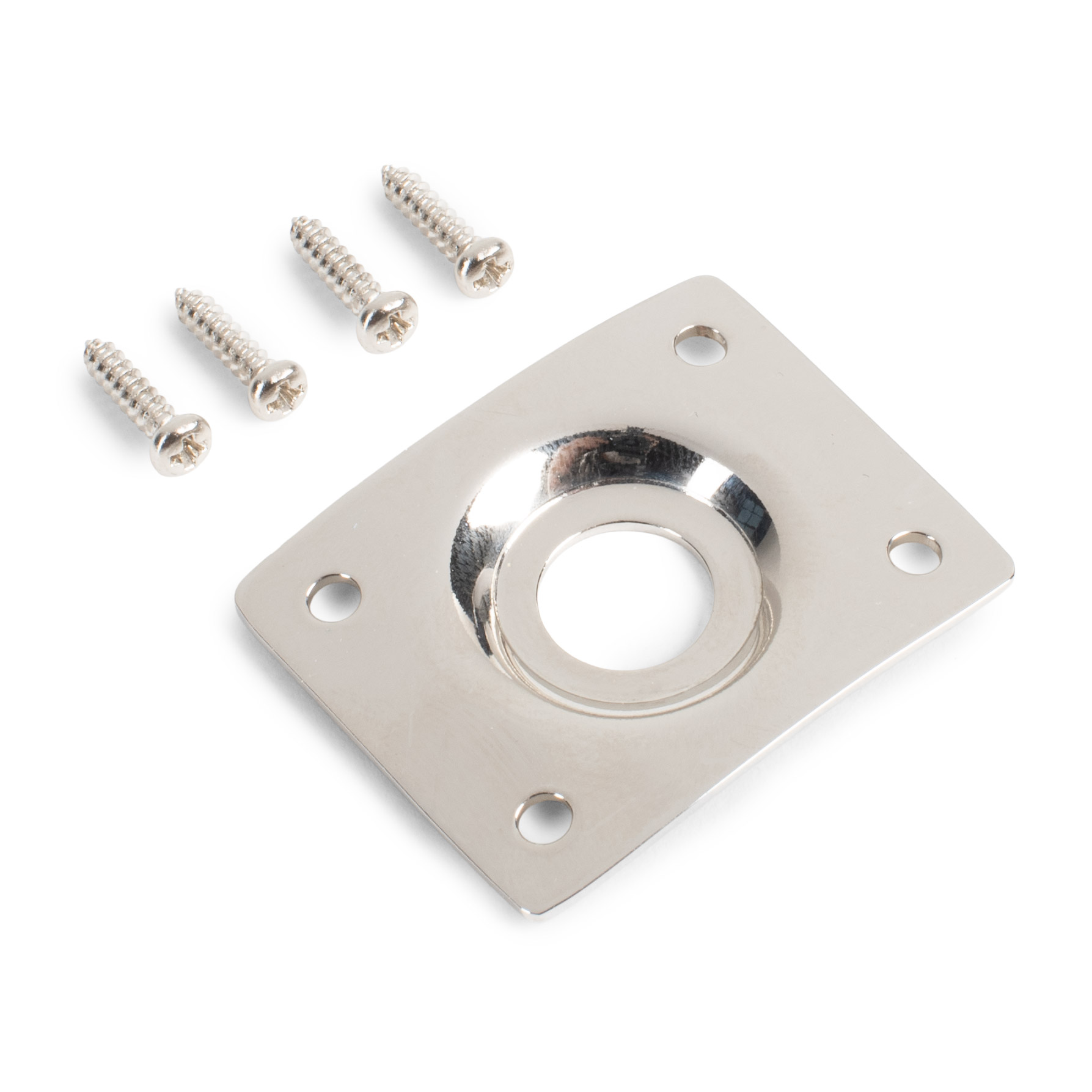 StewMac Steel Rectangular Jack Plate, Recessed Hole - StewMac