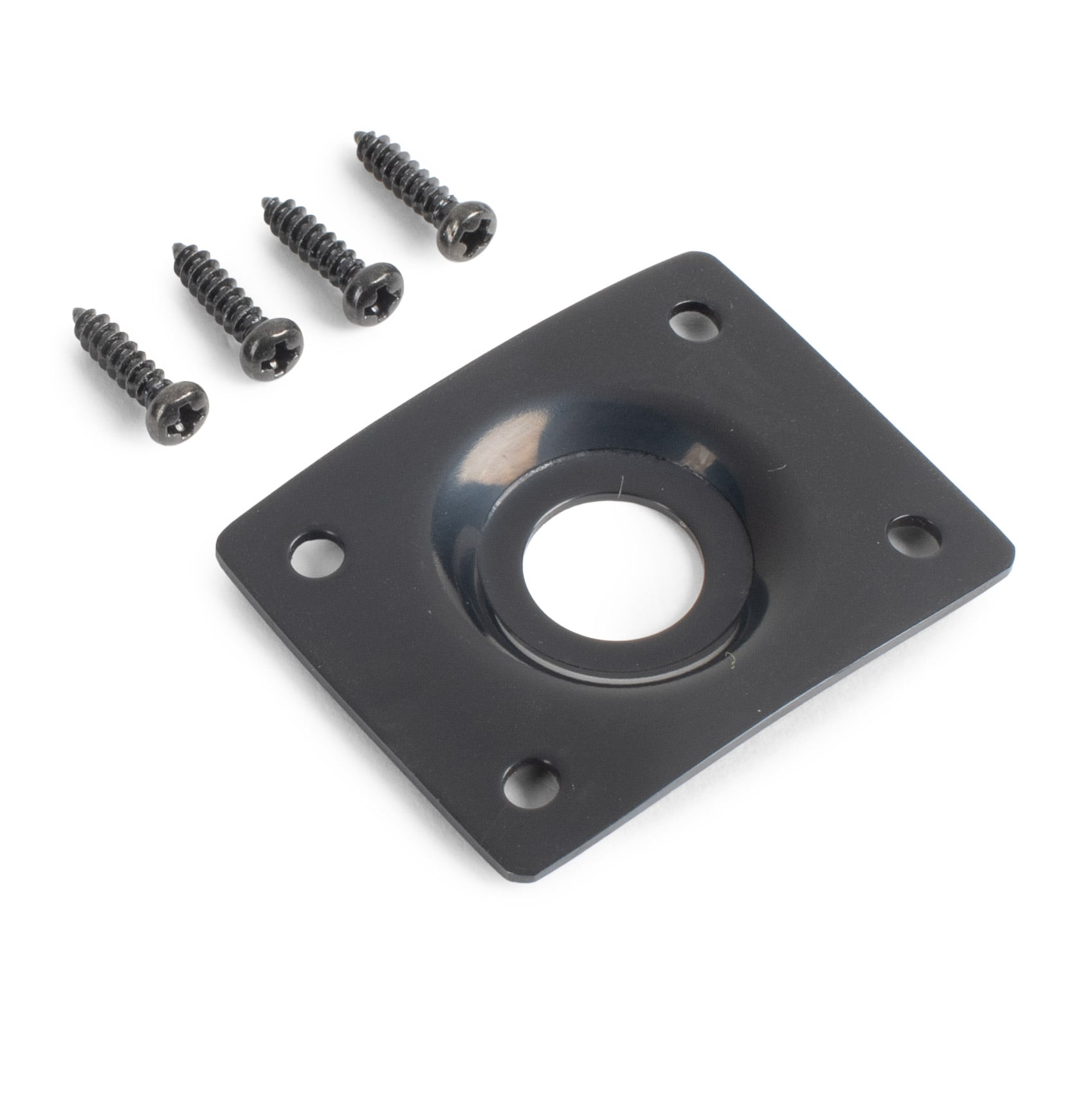 StewMac Steel Rectangular Jack Plate, Recessed Hole - StewMac