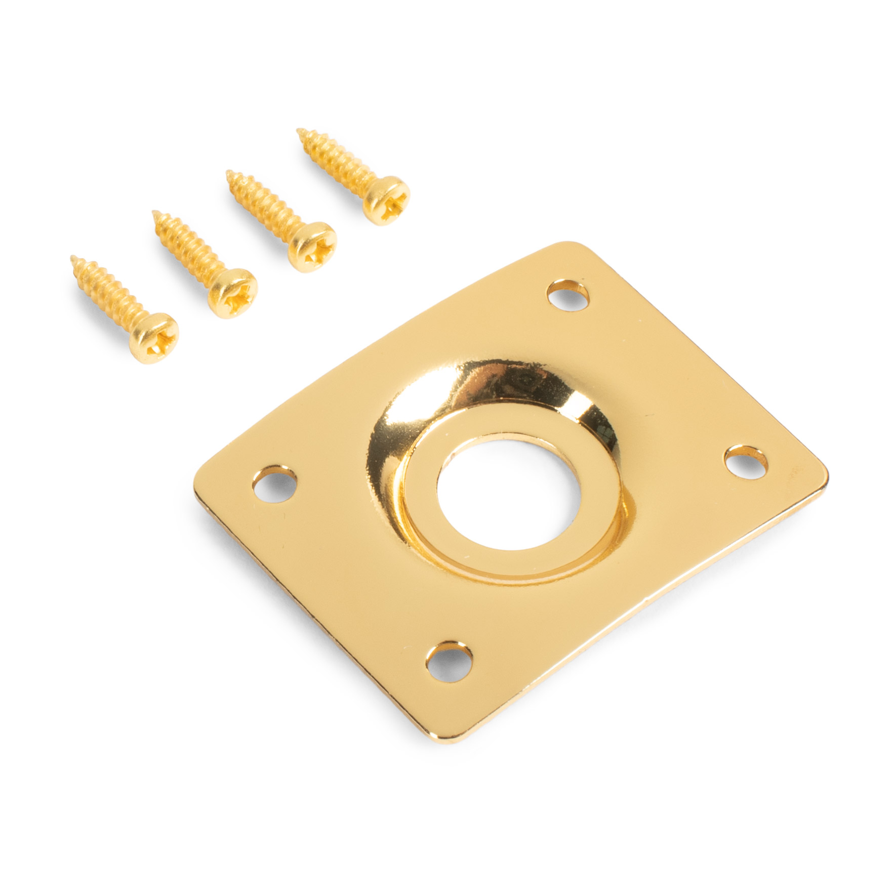 StewMac Steel Rectangular Jack Plate, Recessed Hole - StewMac