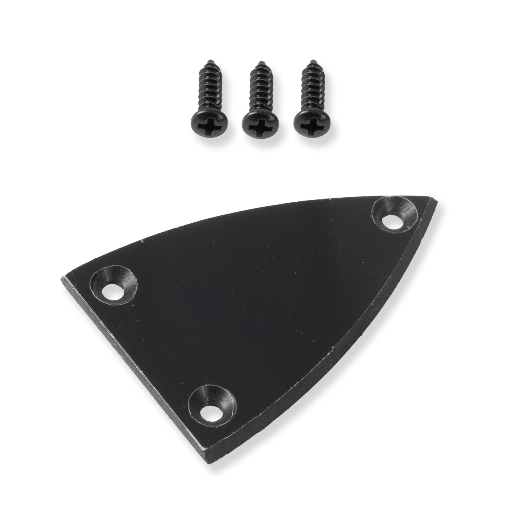 StewMac Large Spade Truss Rod Cover, Black