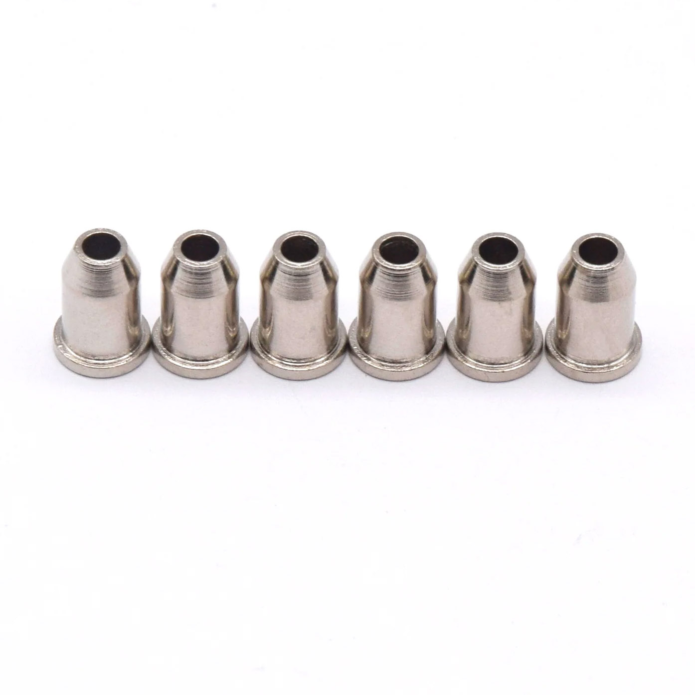 StewMac Guitar String-through Bullet Ferrules, Nickel, Set of 6