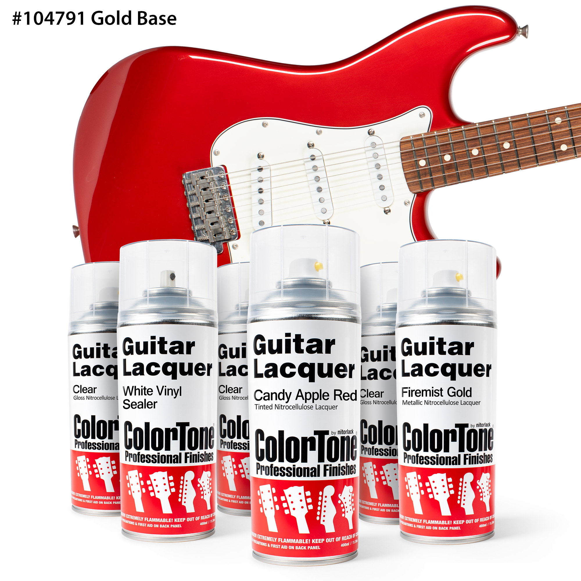 ColorTone Aerosol Finishing Set for Candy Apple Red - StewMac