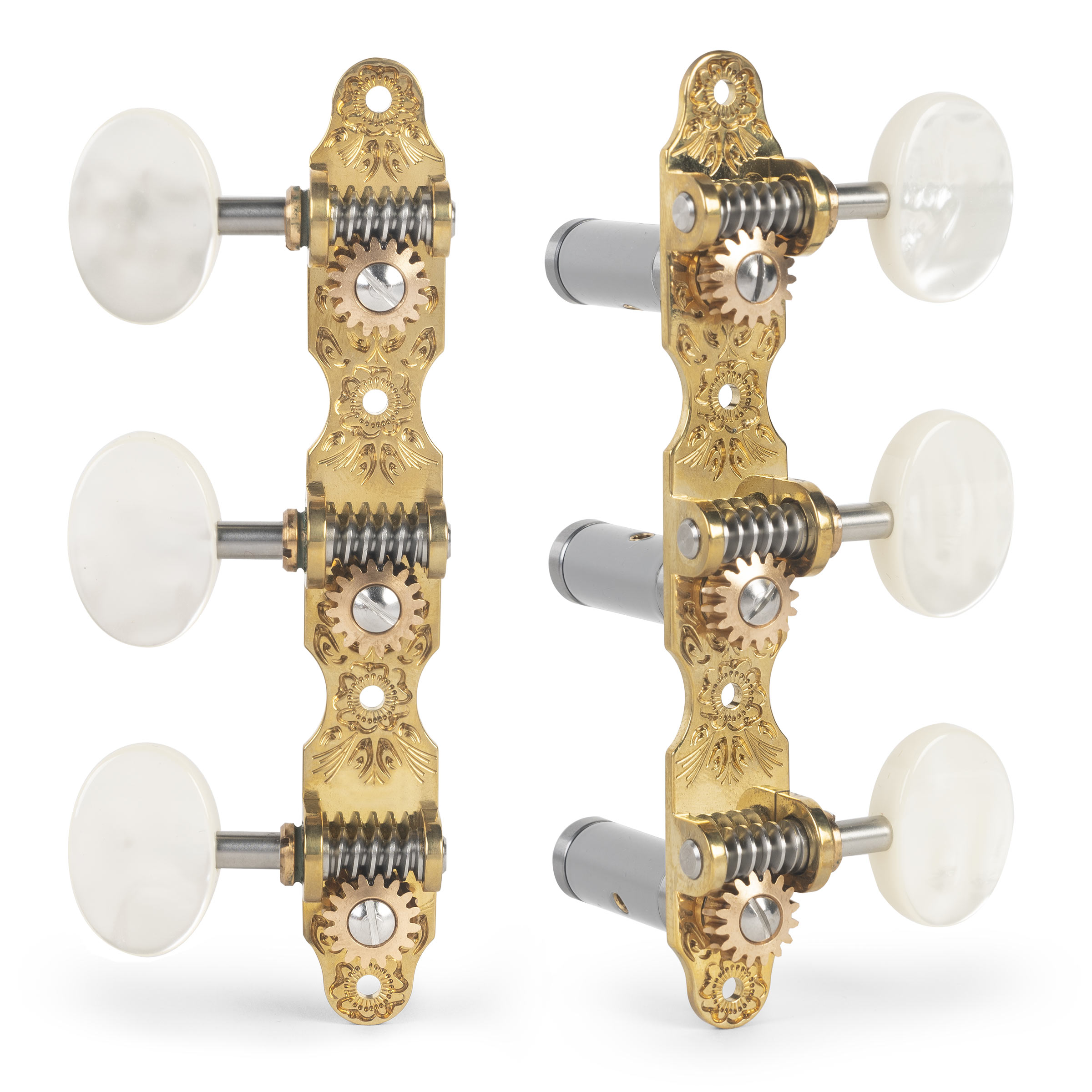 LIMITED EDITION Prototype Sloane Classical Tuners with Aluminum Rollers, Flower Baseplate, Pearloid Knobs