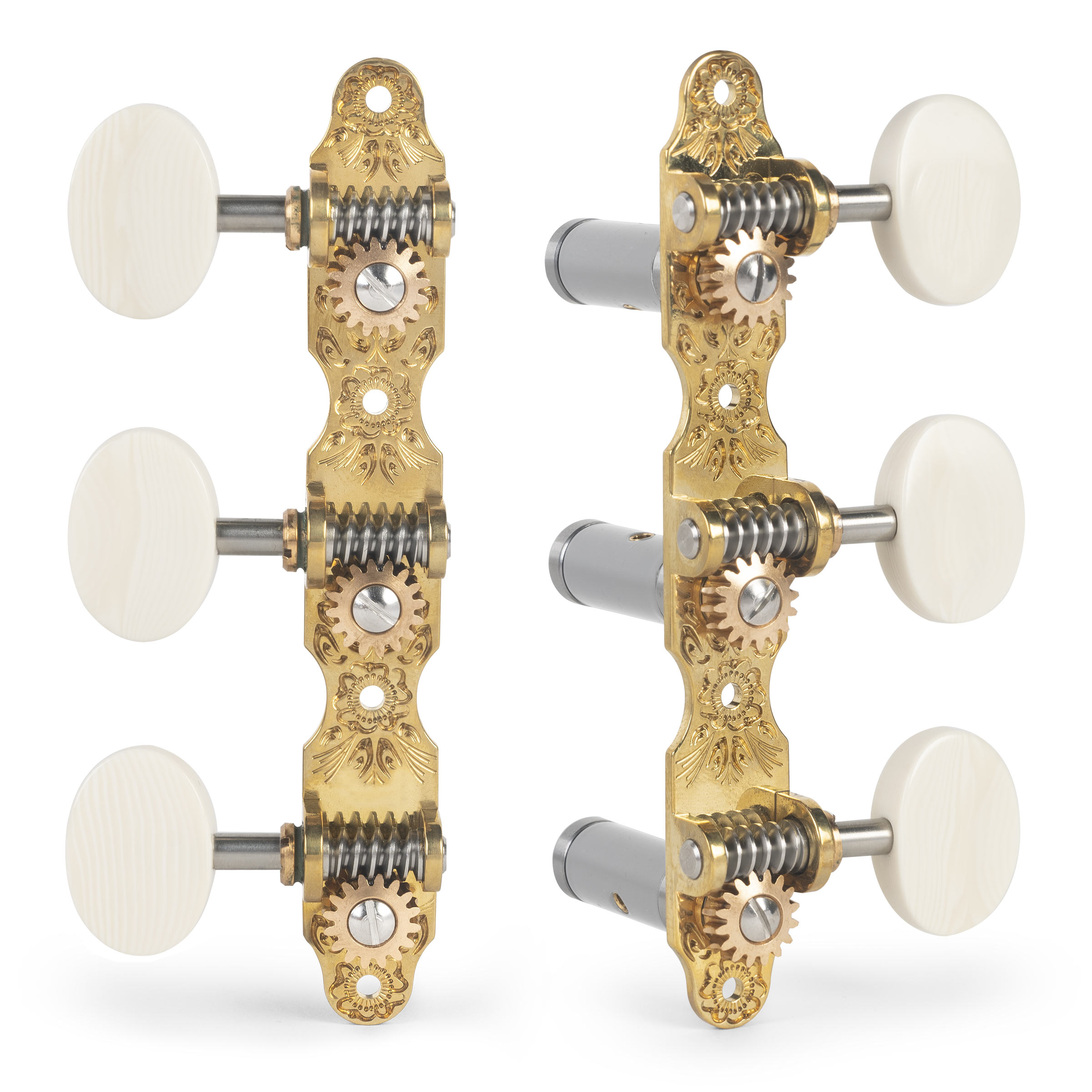 LIMITED EDITION Prototype Sloane Classical Tuners with Aluminum Rollers, Flower Baseplate, Ivoroid Knobs