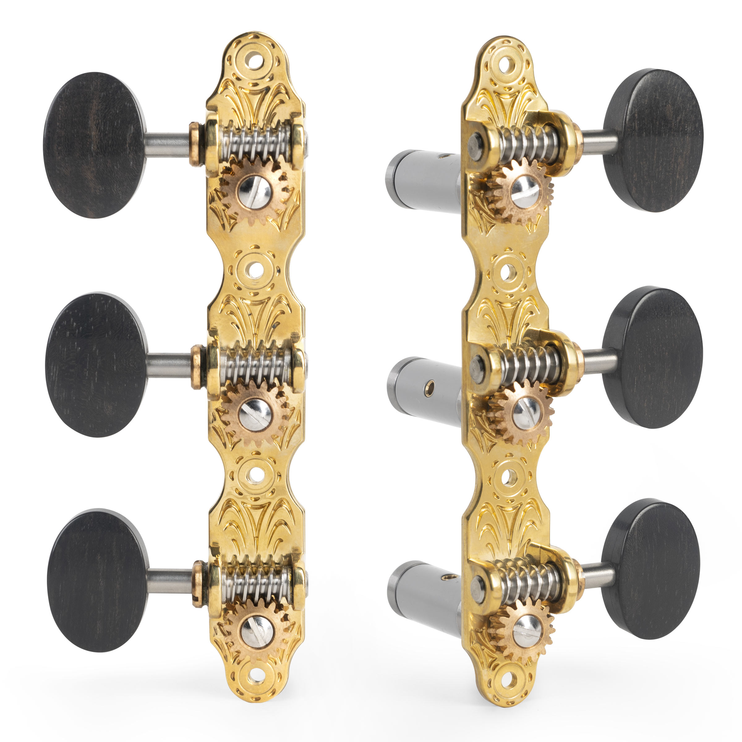 LIMITED EDITION Prototype Sloane Classical Tuners with Aluminum Rollers, Deco Baseplate, Ebony Knobs