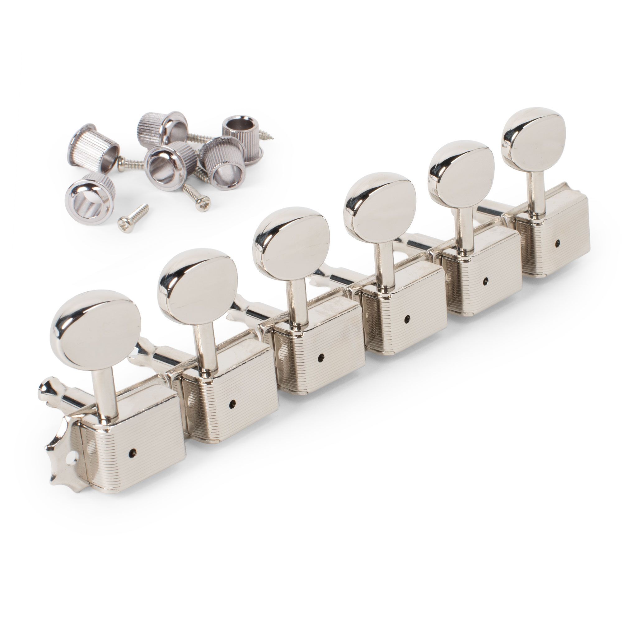 Golden Age Vintage-style Oval Knob 6-In-Line Tuners - StewMac