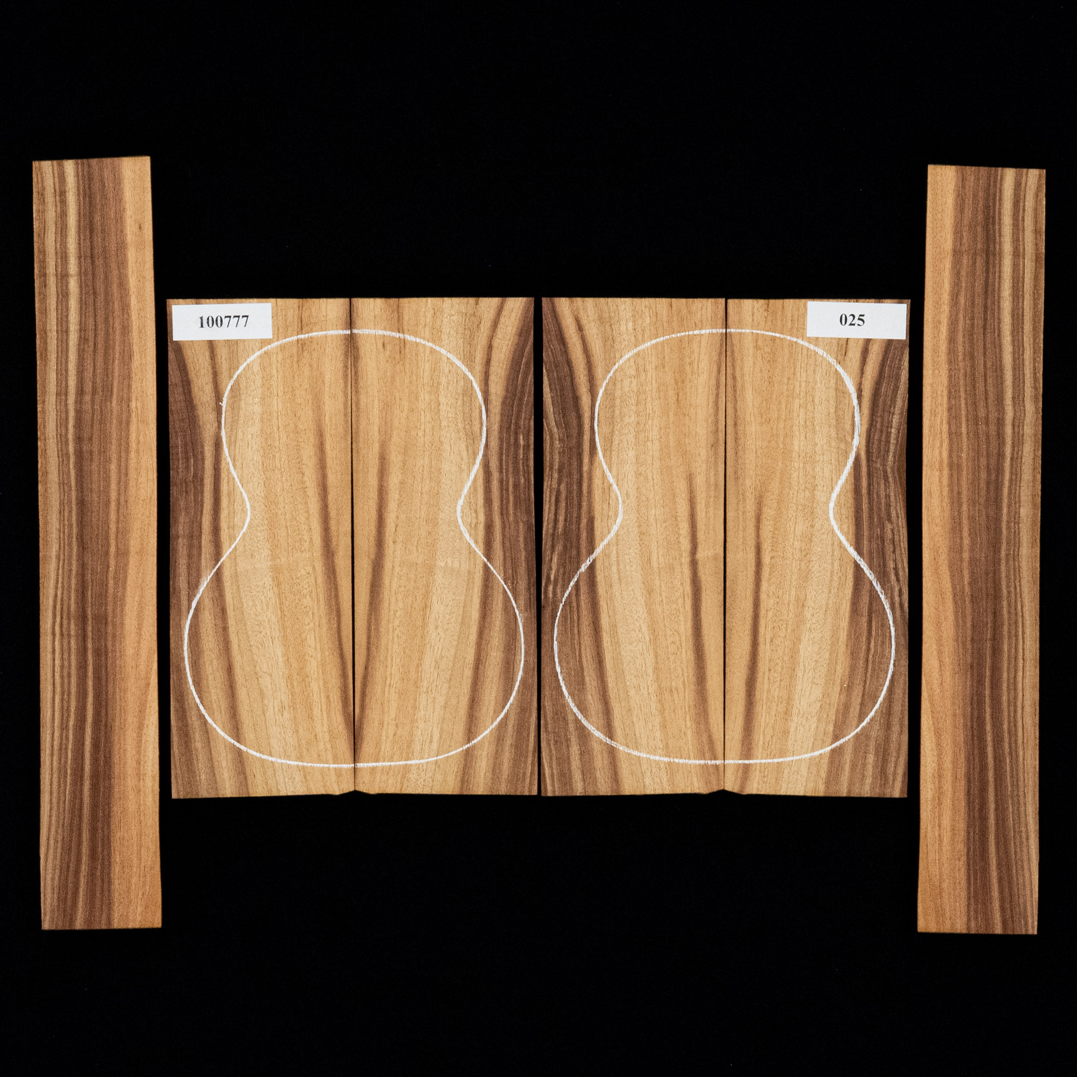 Koa Top + Back + Side Set for Tenor Ukulele - 025