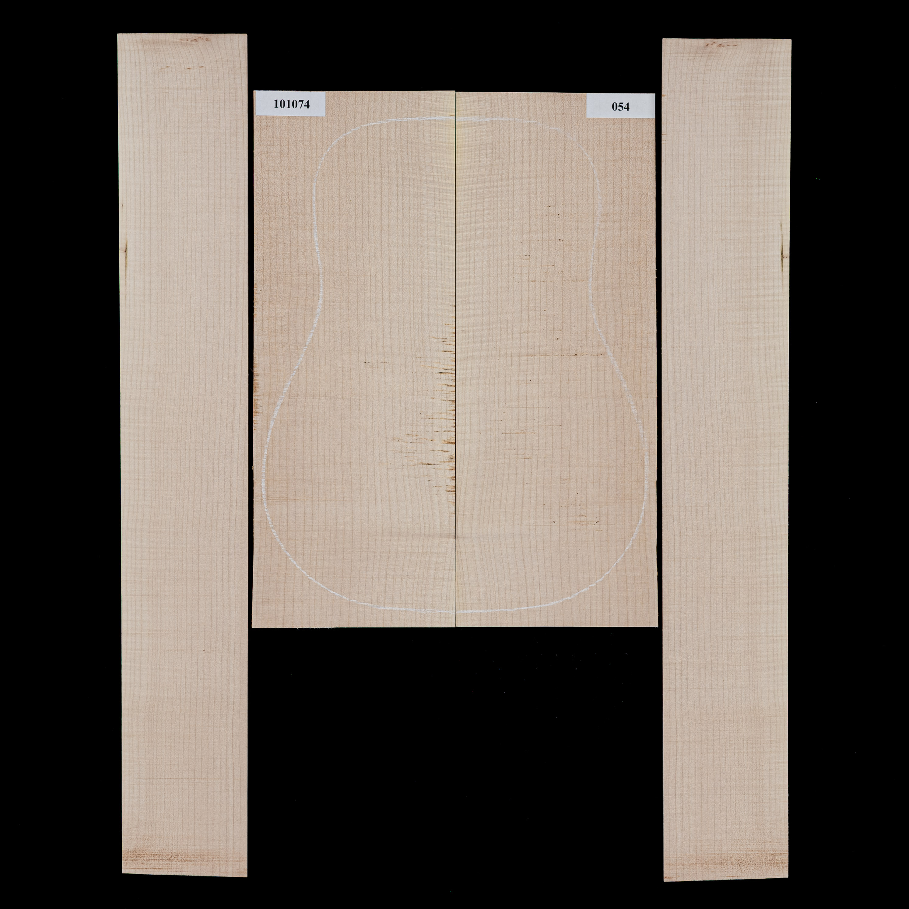 Flame Big Leaf Maple Back + Side Set - 054