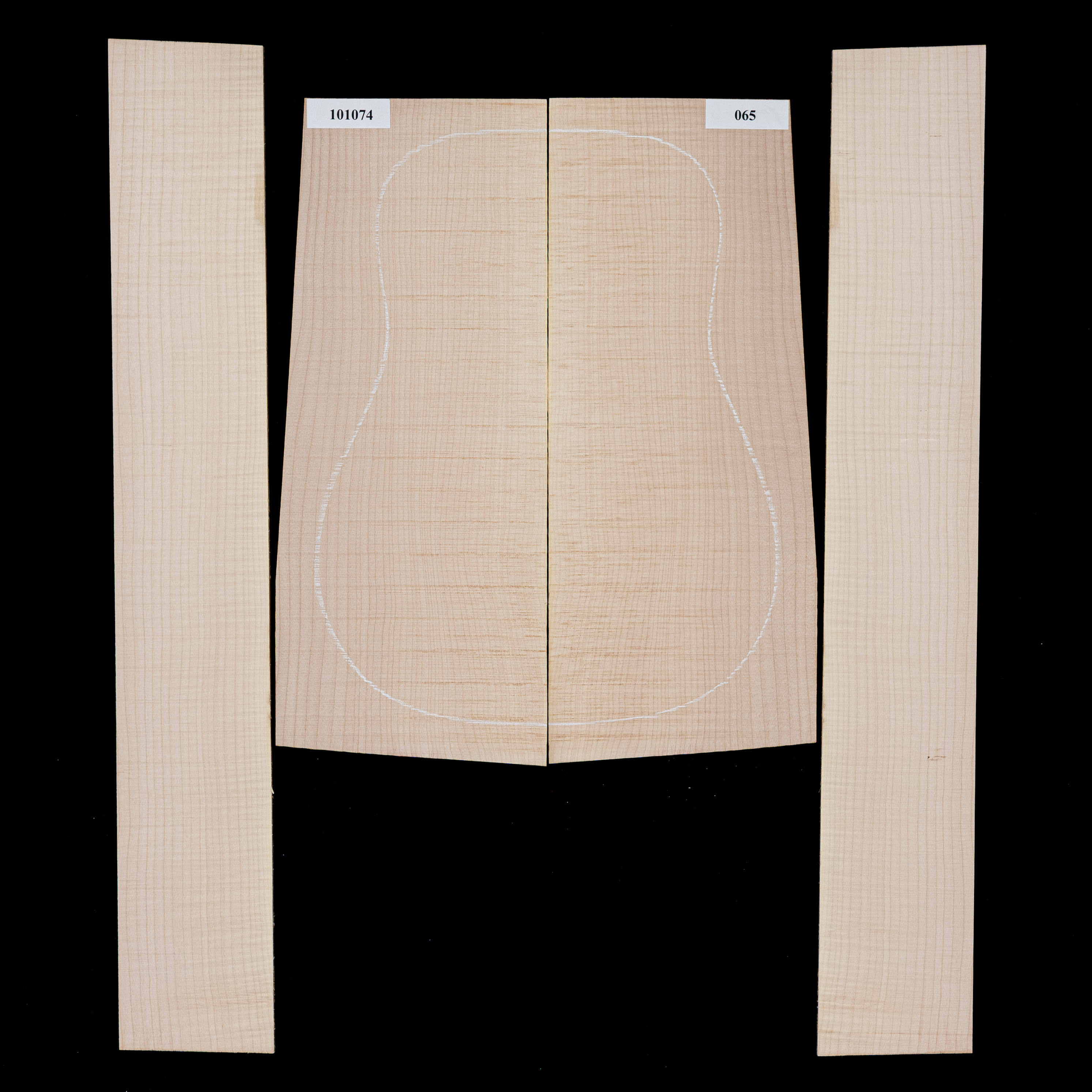 Flame Big Leaf Maple Back + Side Set - 065