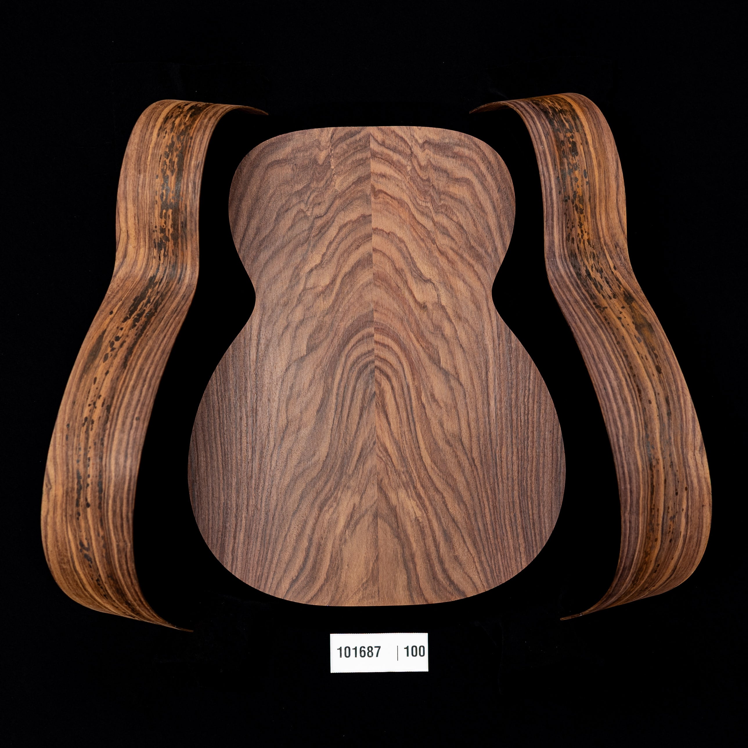 Wild Grain East Indian Rosewood Joined Back + Bent Side Set for OM Guitar - 100