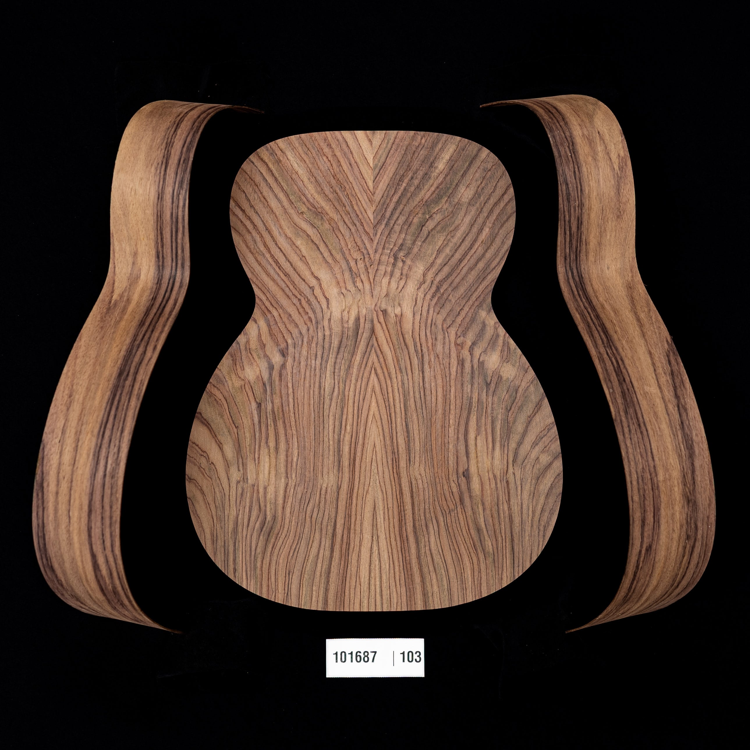 Wild Grain East Indian Rosewood Joined Back + Bent Side Set for OM Guitar - 103