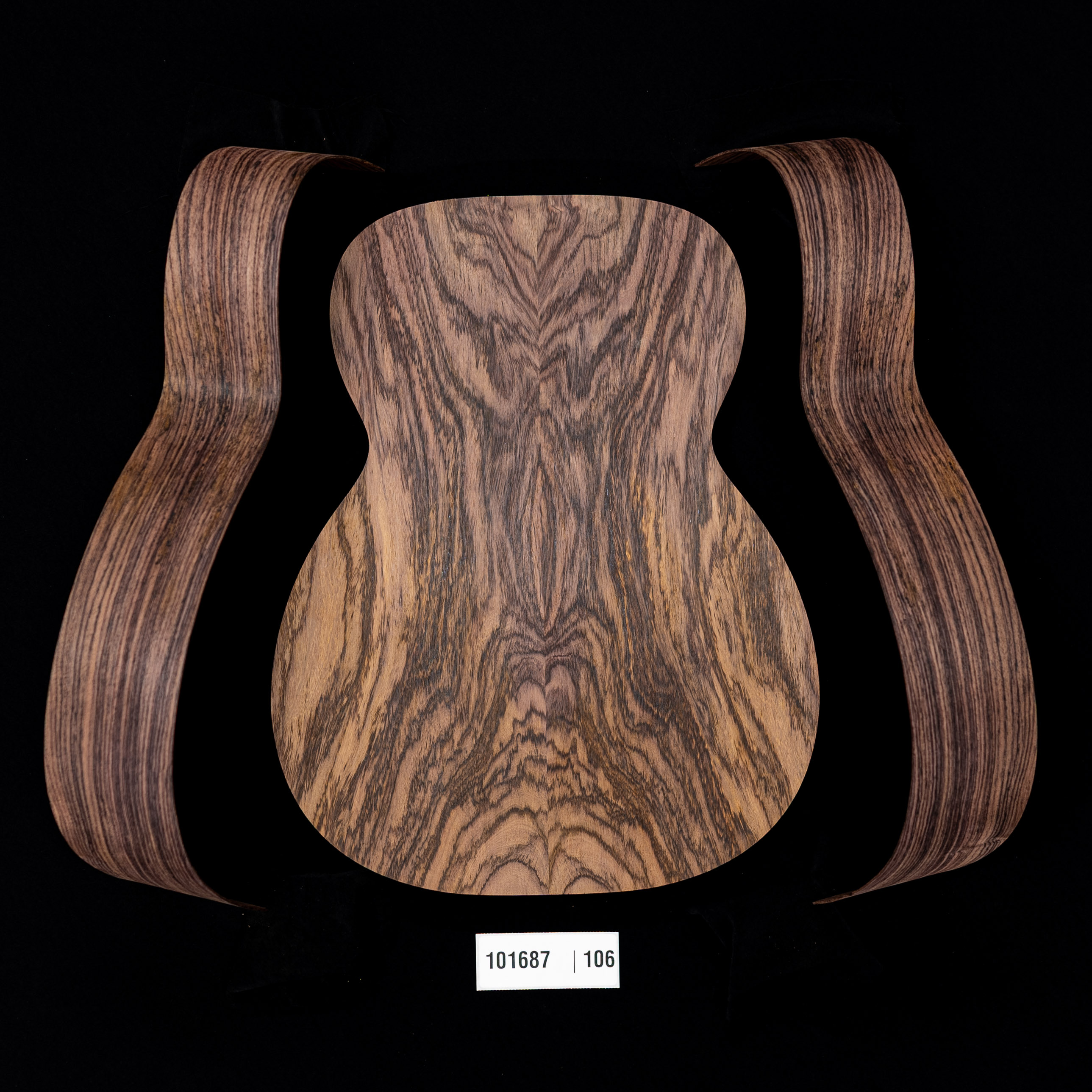 Wild Grain East Indian Rosewood Joined Back + Bent Side Set for OM Guitar - 106