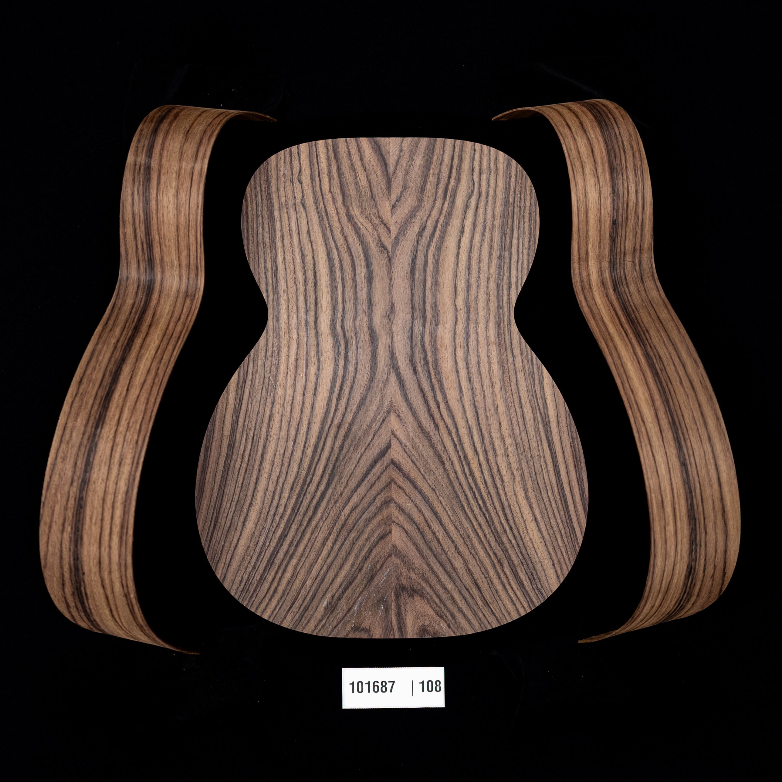 Wild Grain East Indian Rosewood Joined Back + Bent Side Set for OM Guitar - 108