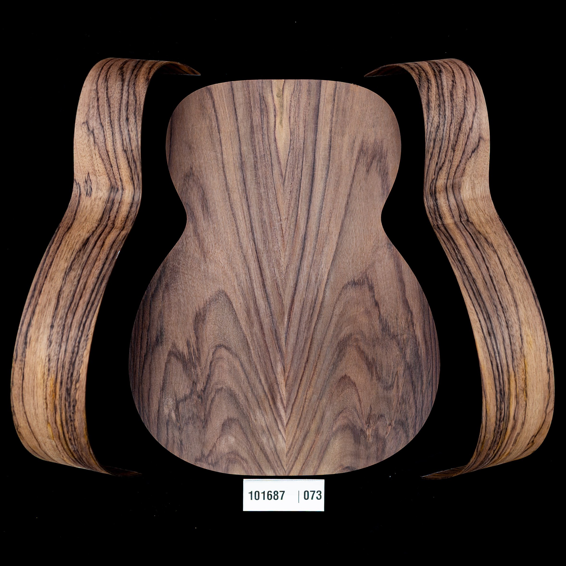 Wild Grain East Indian Rosewood Joined Back + Bent Side Set for OM Guitar - 073