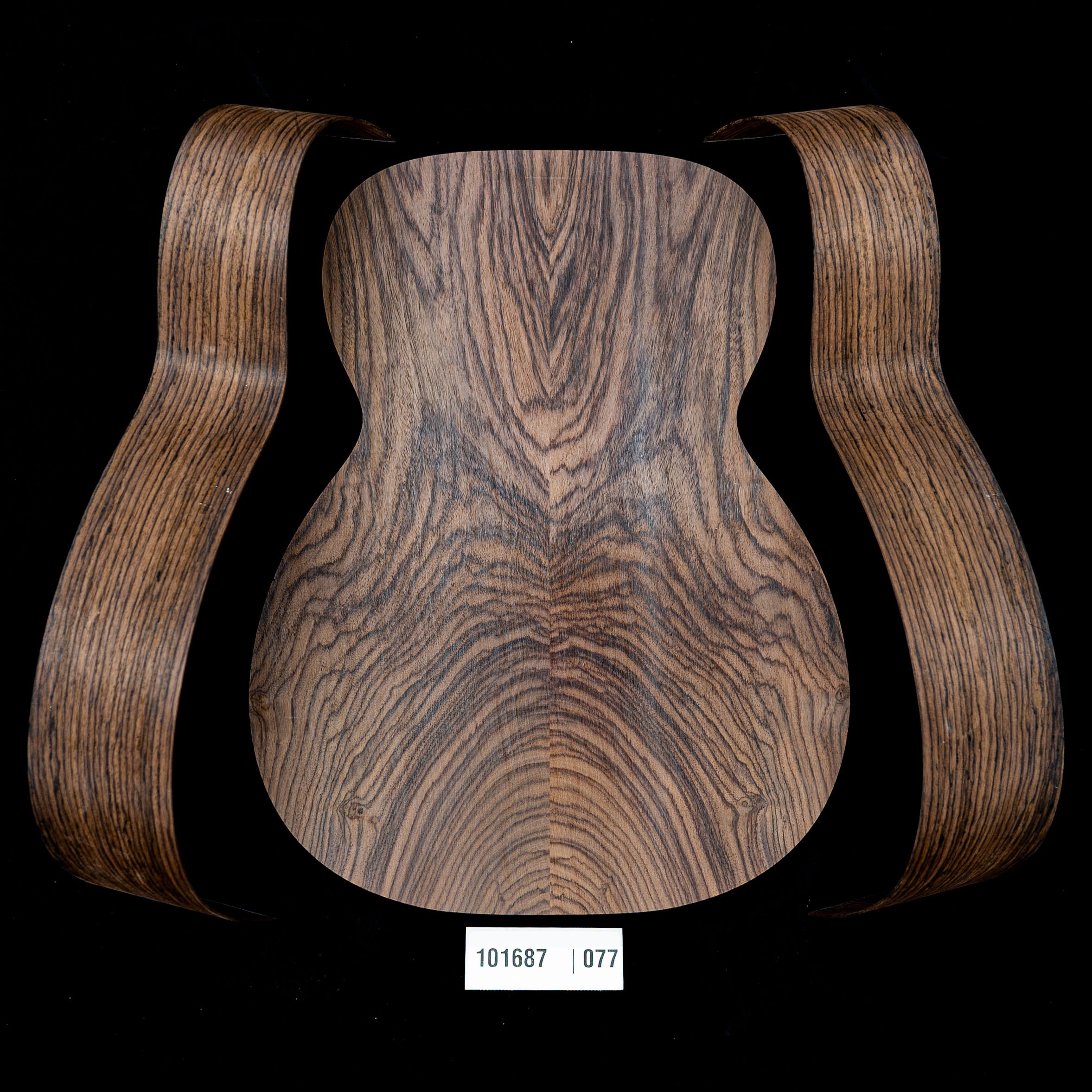 Wild Grain East Indian Rosewood Joined Back + Bent Side Set for OM Guitar - 077